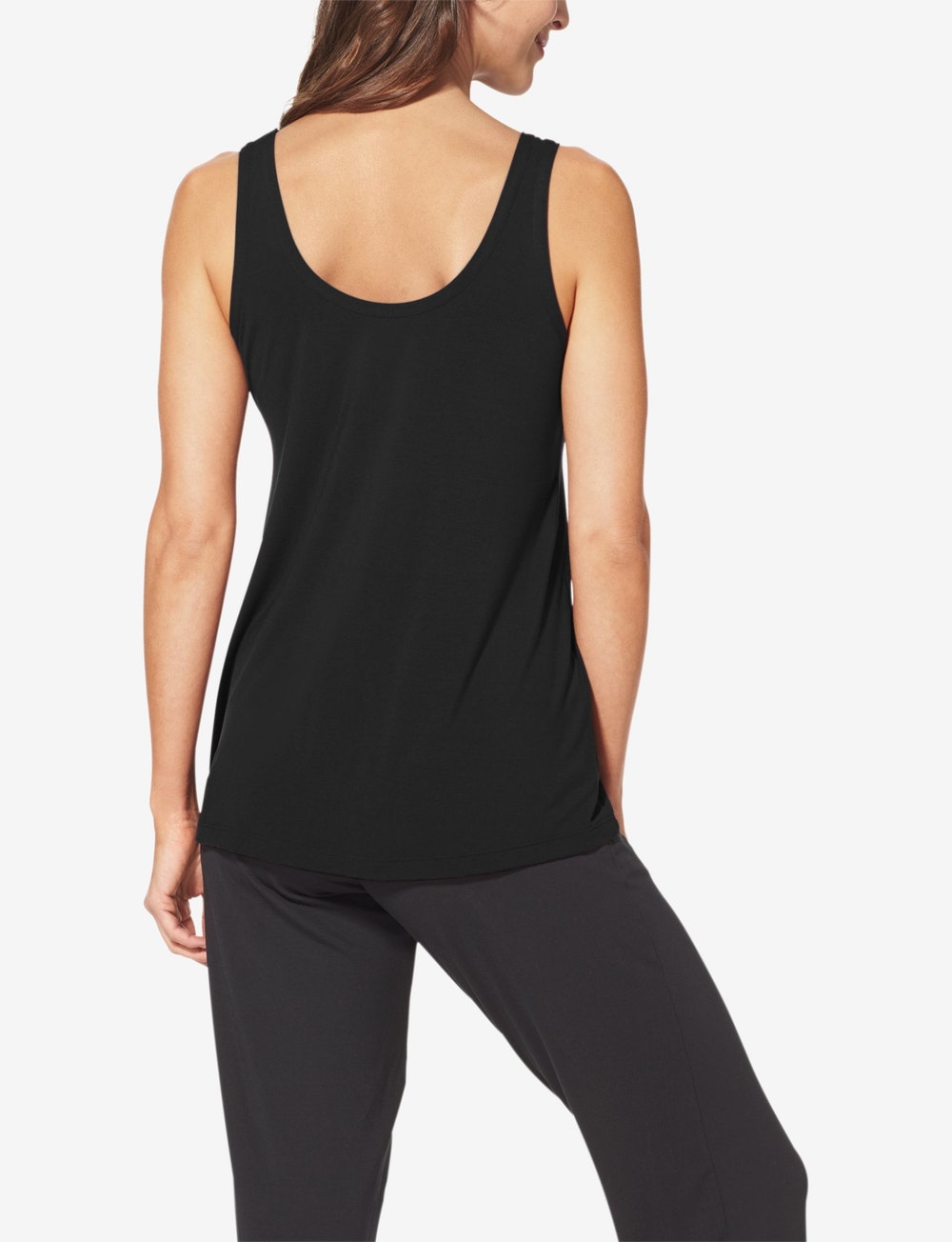 Women's Second Skin Sleep Tank & Pant Basic Set::Black