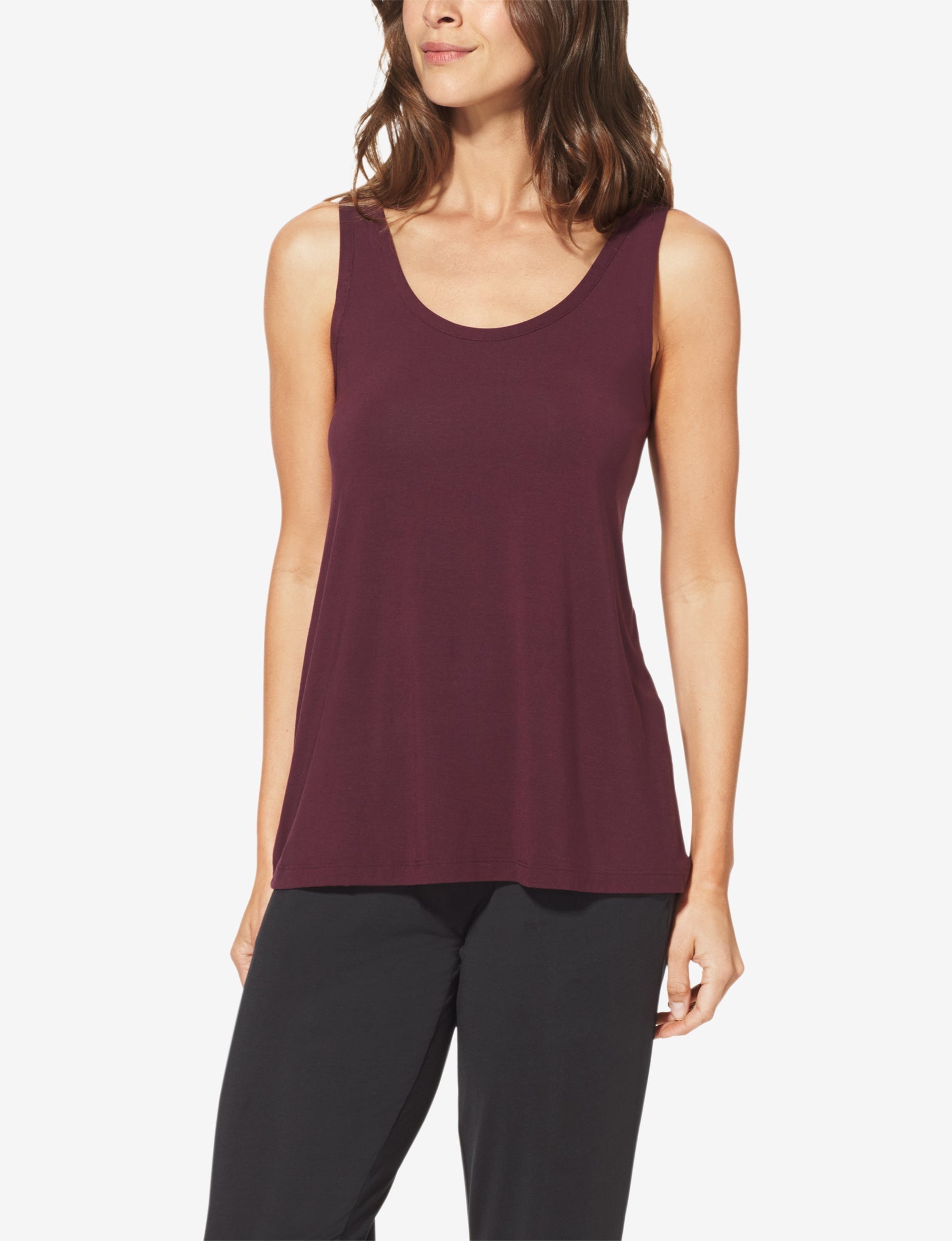 Women's Second Skin Sleep Tank & Short Basic Set::Winetasting