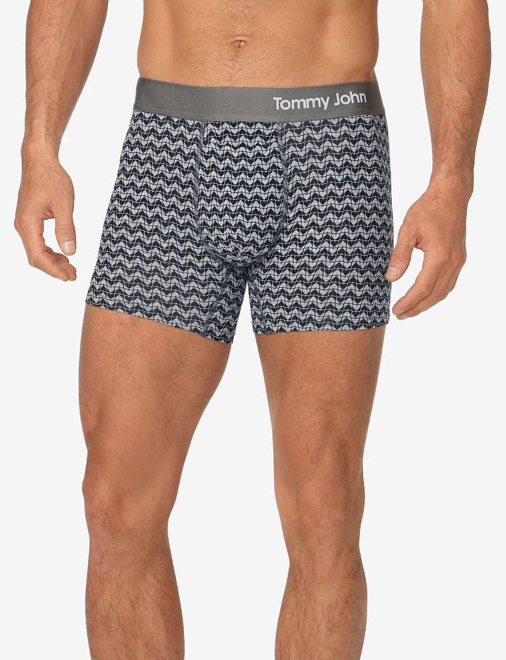 Cool Cotton Trunk 4"::Heathered Chevron Heart