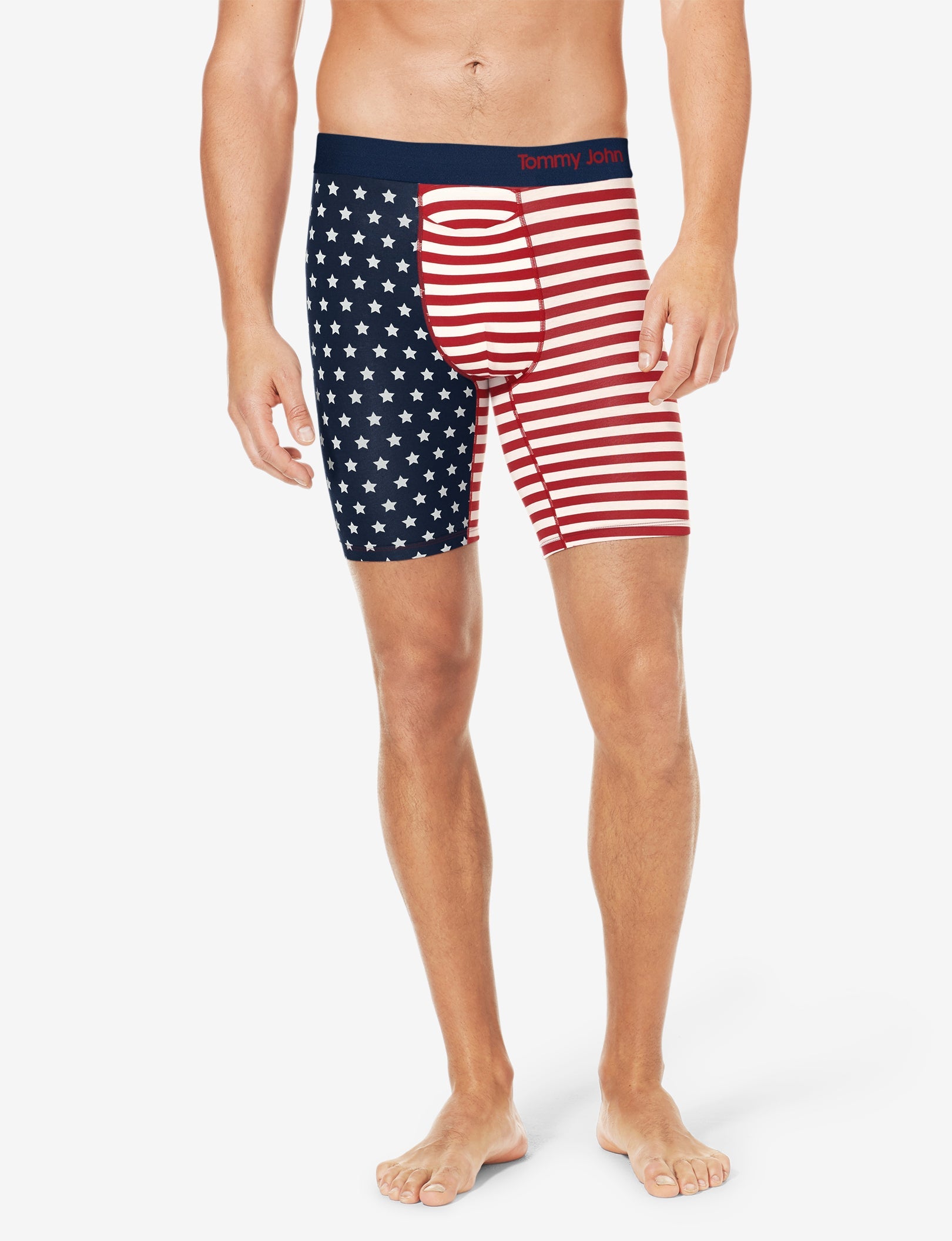 Cool Cotton Boxer Brief 8"::US Flag