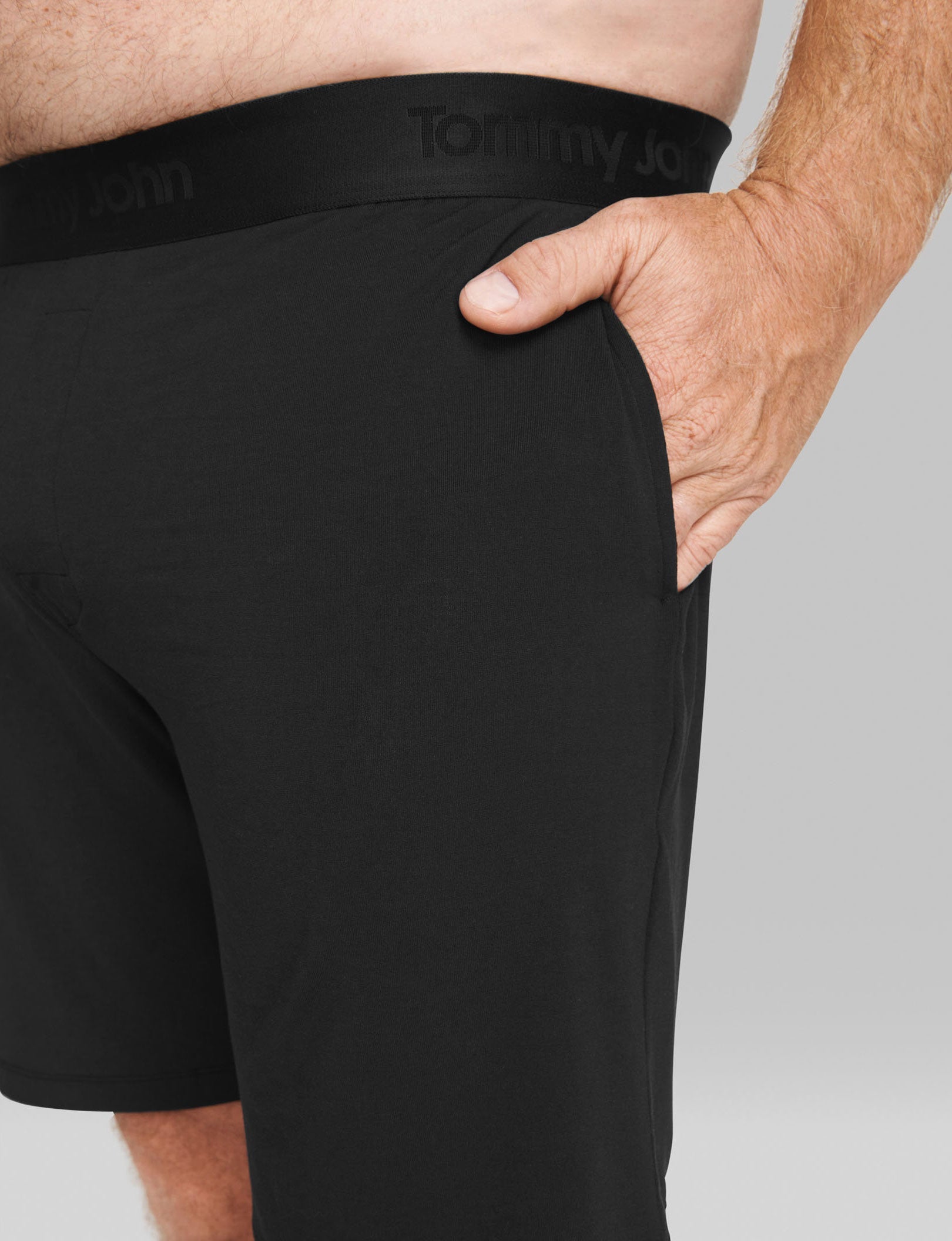 Second Skin Sleep Pocket Tee & Short Set::Black