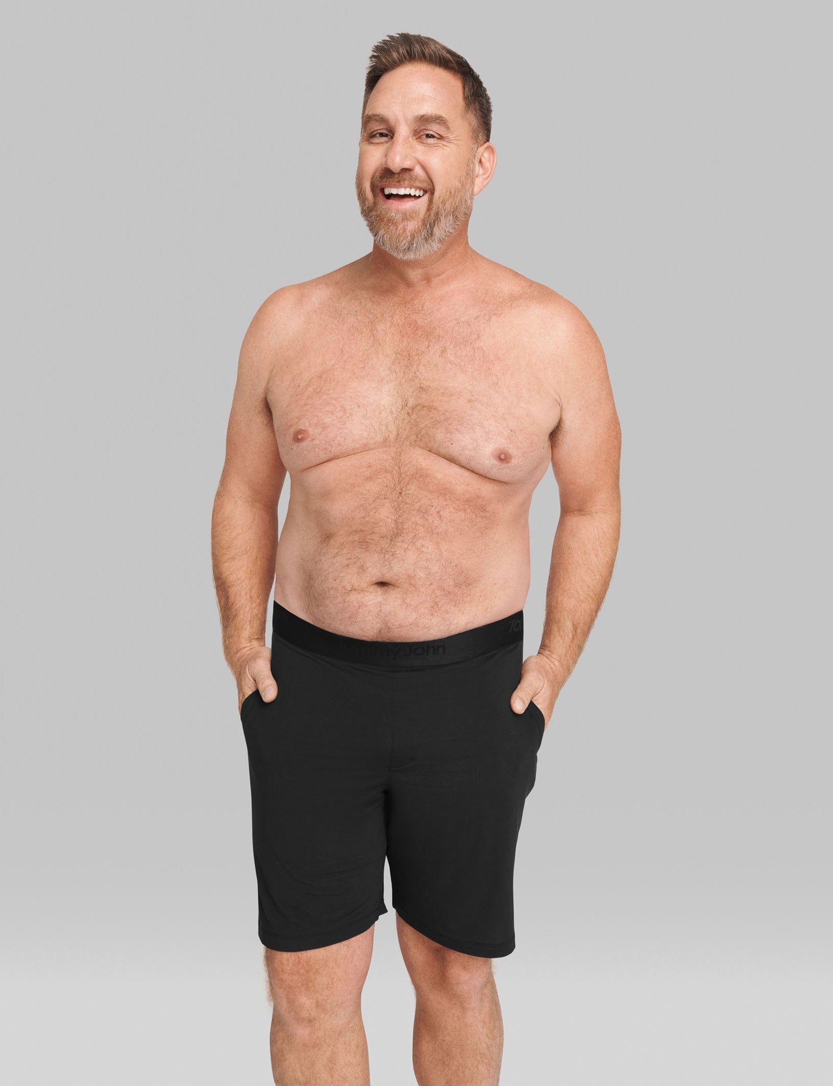 Second Skin Sleep Pocket Tee & Short Set::Black