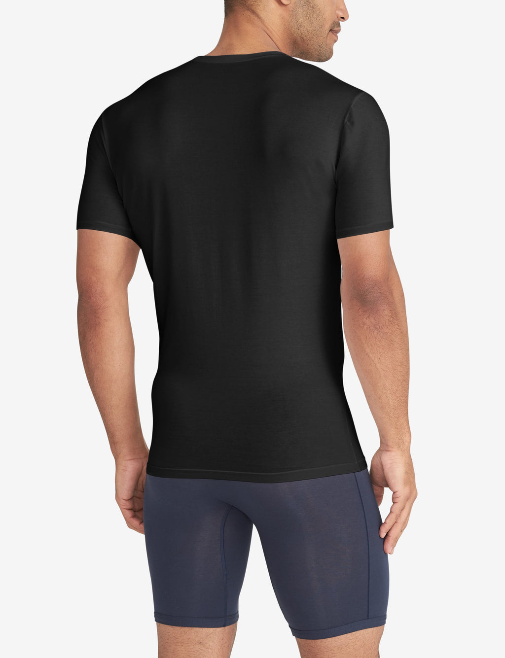 Cool Cotton Crew Neck Stay-Tucked Undershirt::Black