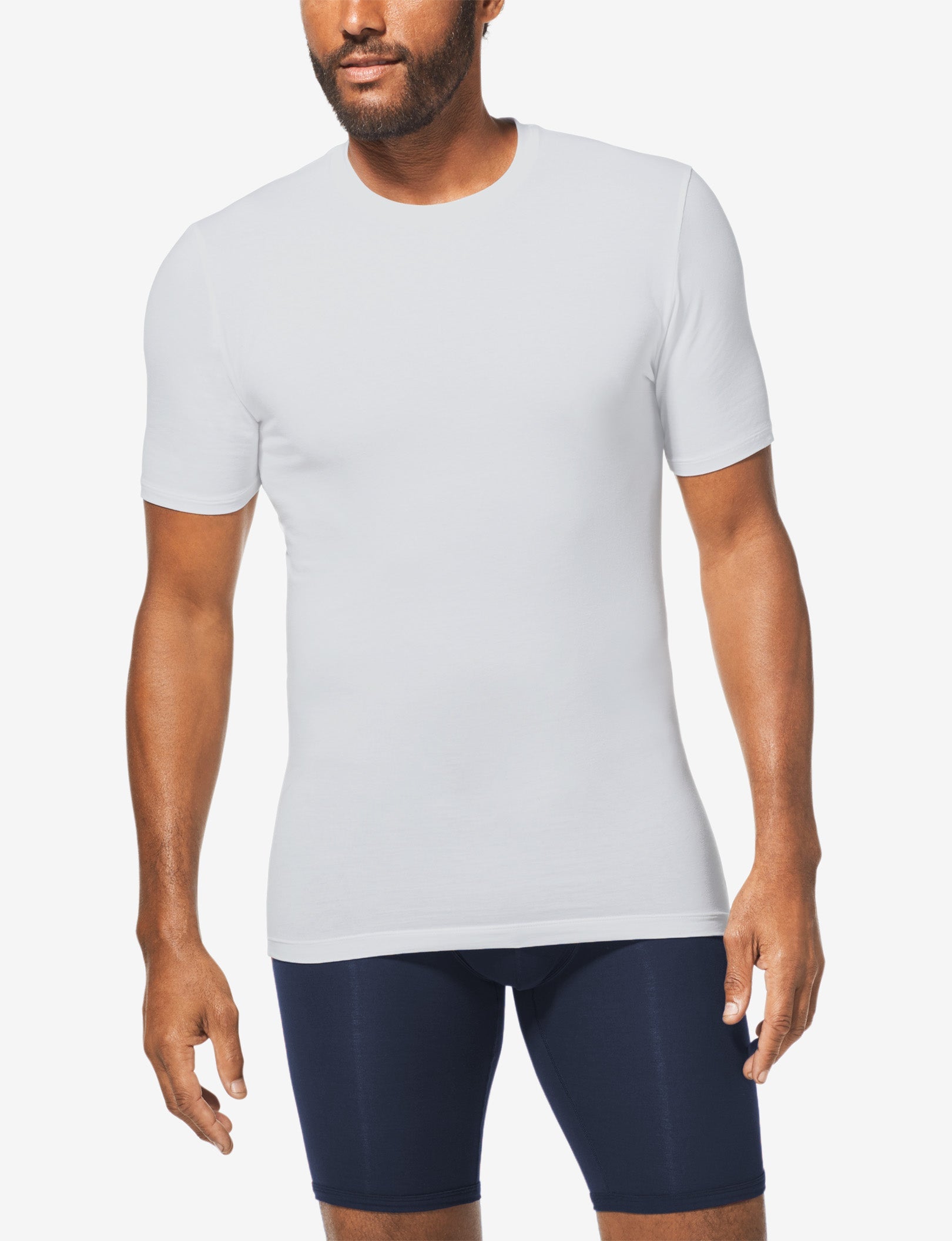 Cool Cotton Crew Neck Stay-Tucked Undershirt::Grey