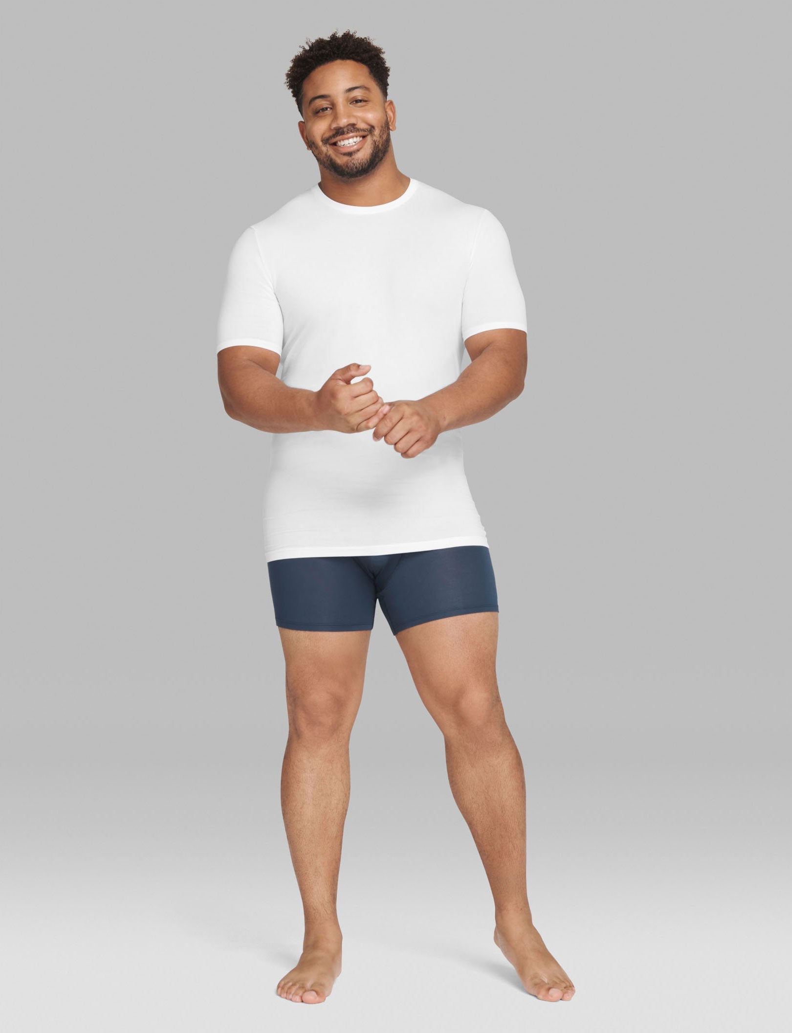 Cool Cotton Crew Neck Stay-Tucked Undershirt (3-Pack)::White