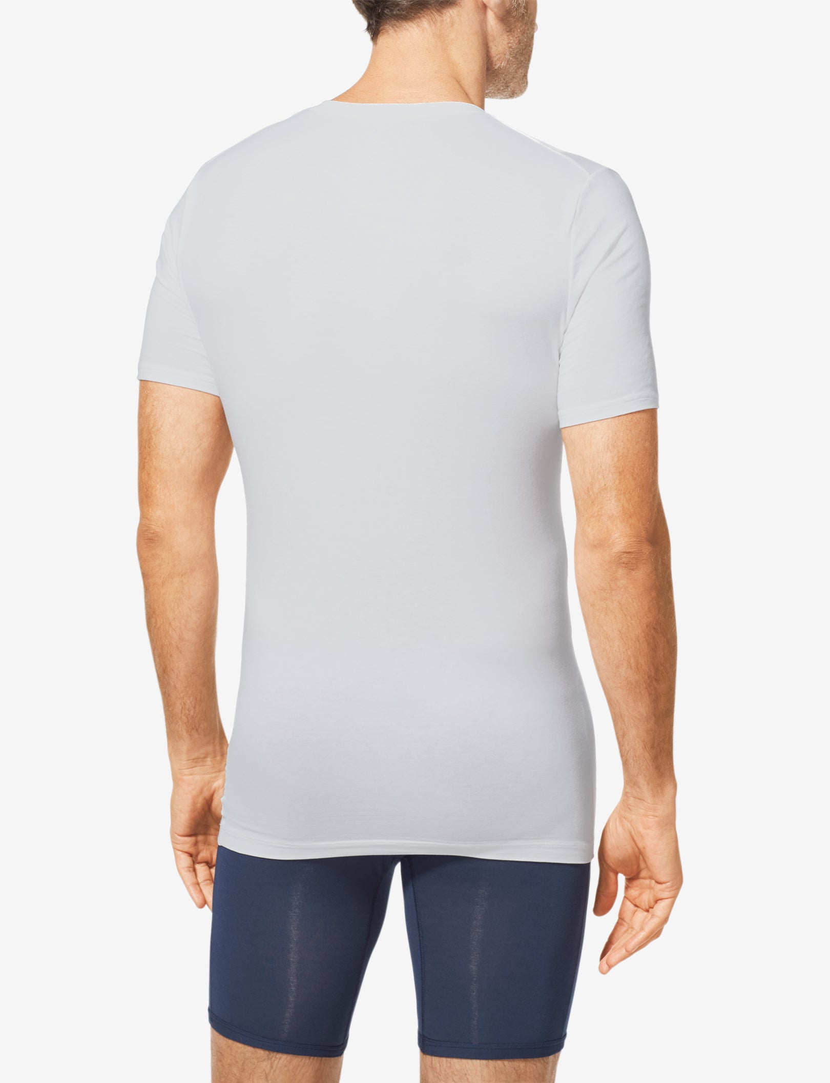 Cool Cotton Deep V-Neck Stay-Tucked Undershirt::Grey