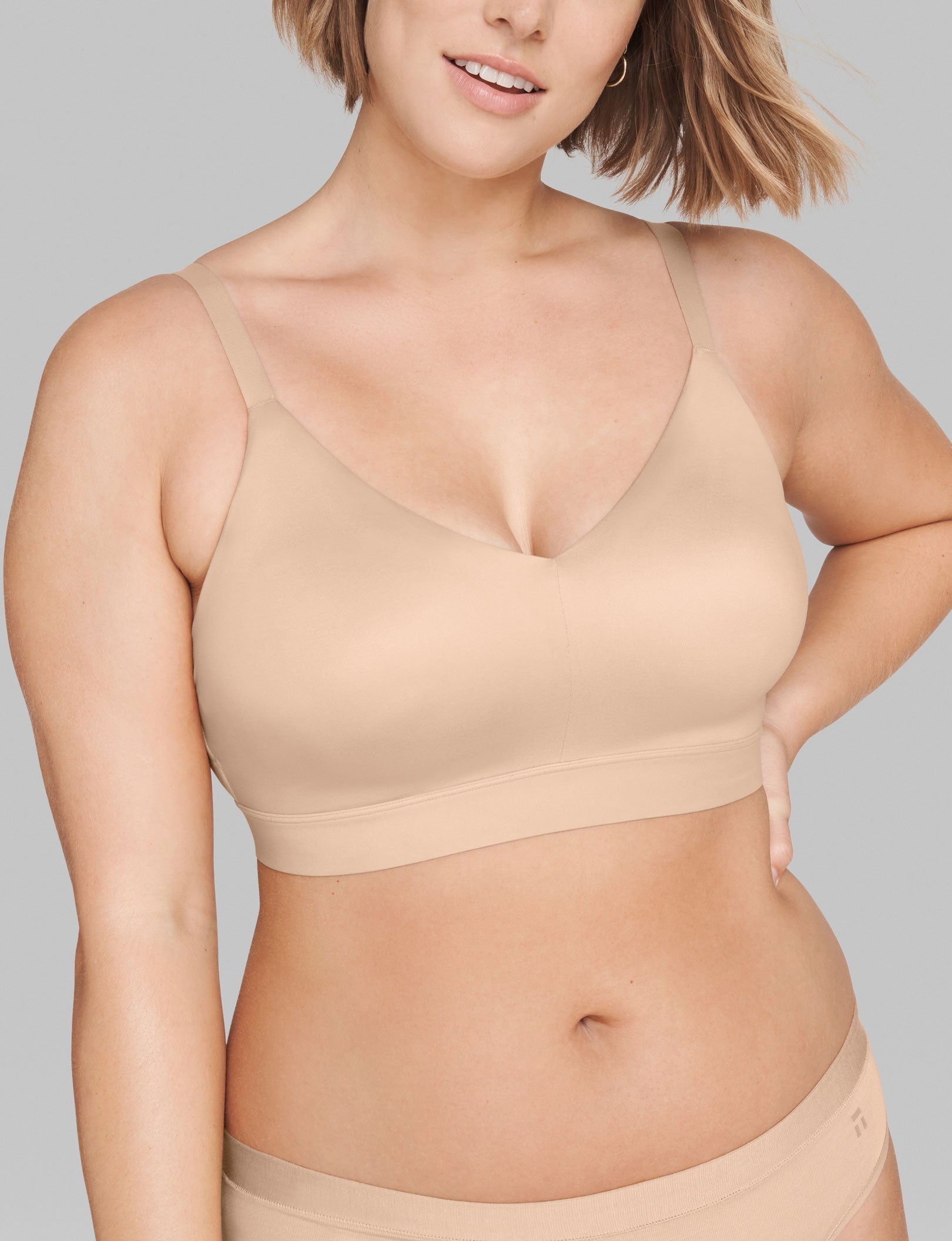 Second Skin Triangle Bralette::Maple Sugar