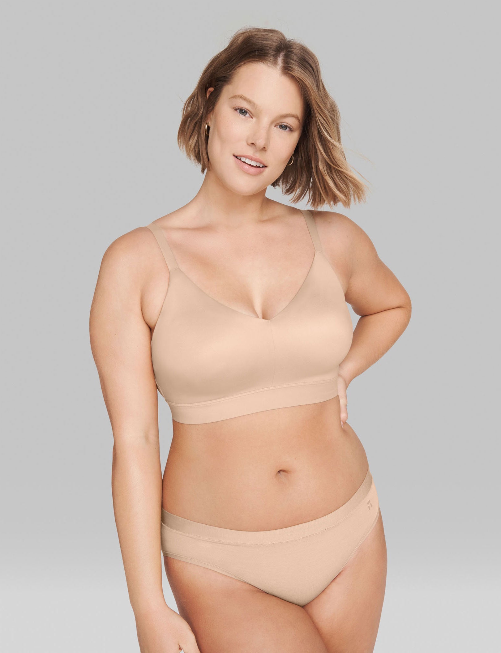 Second Skin Triangle Bralette::Maple Sugar