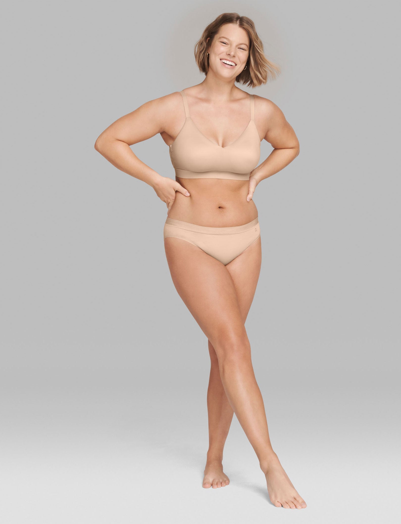 Second Skin Triangle Bralette::Maple Sugar