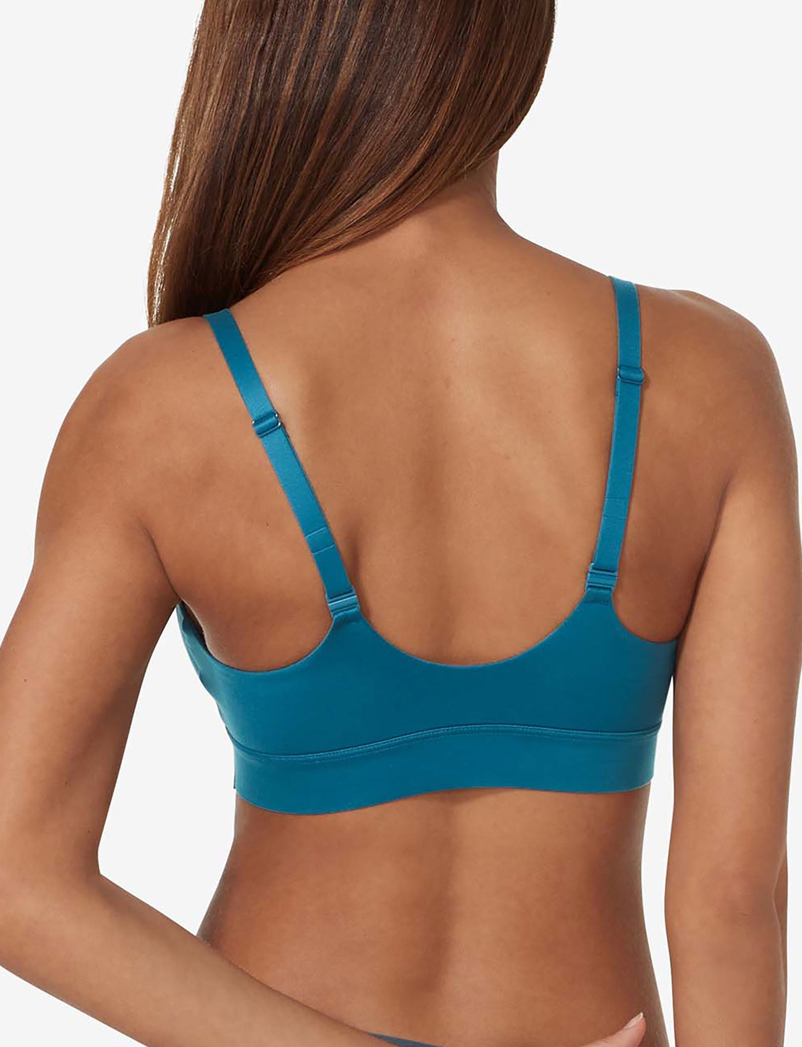 Second Skin Triangle Bralette::Blue Coral