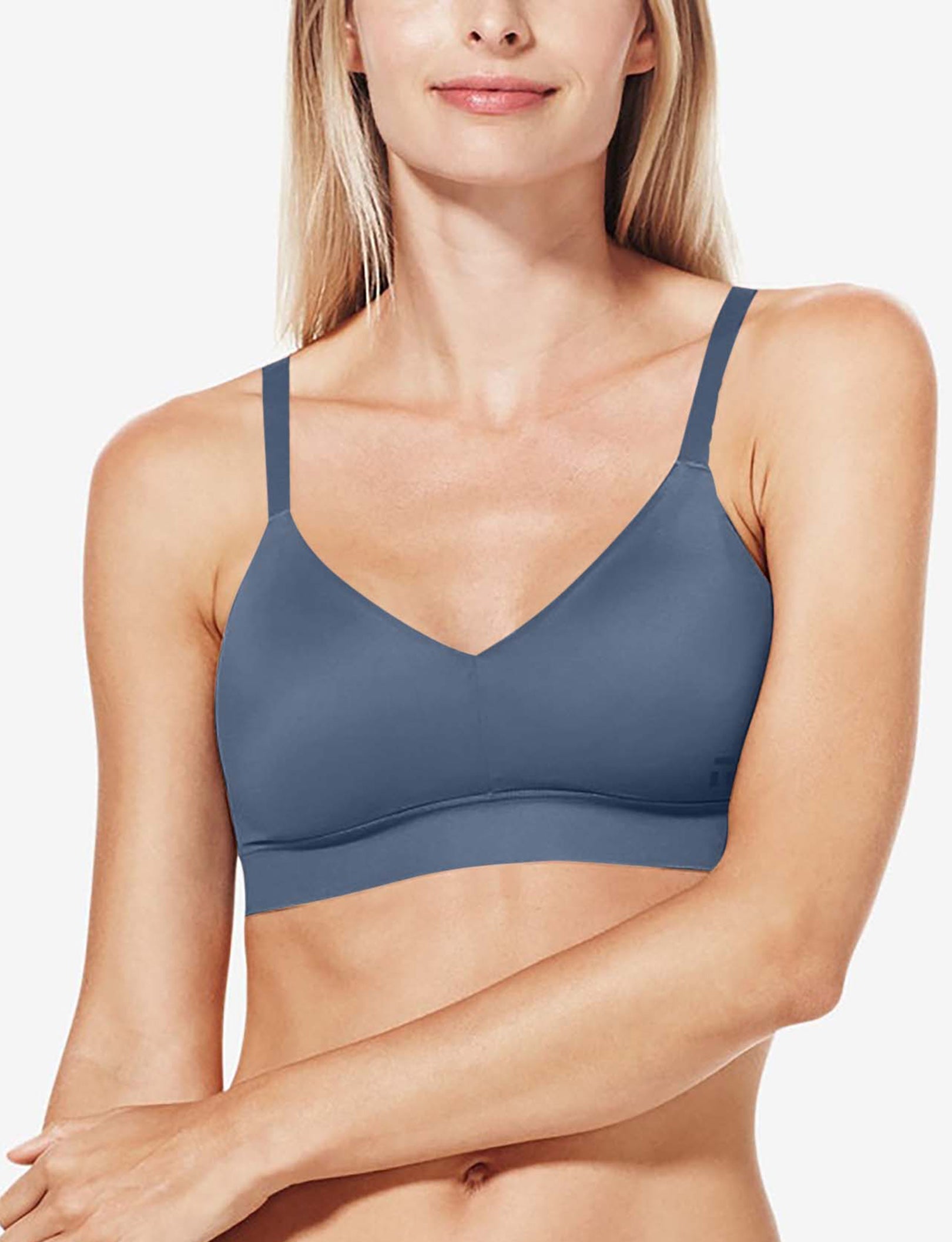 Second Skin Triangle Bralette::Bering Sea