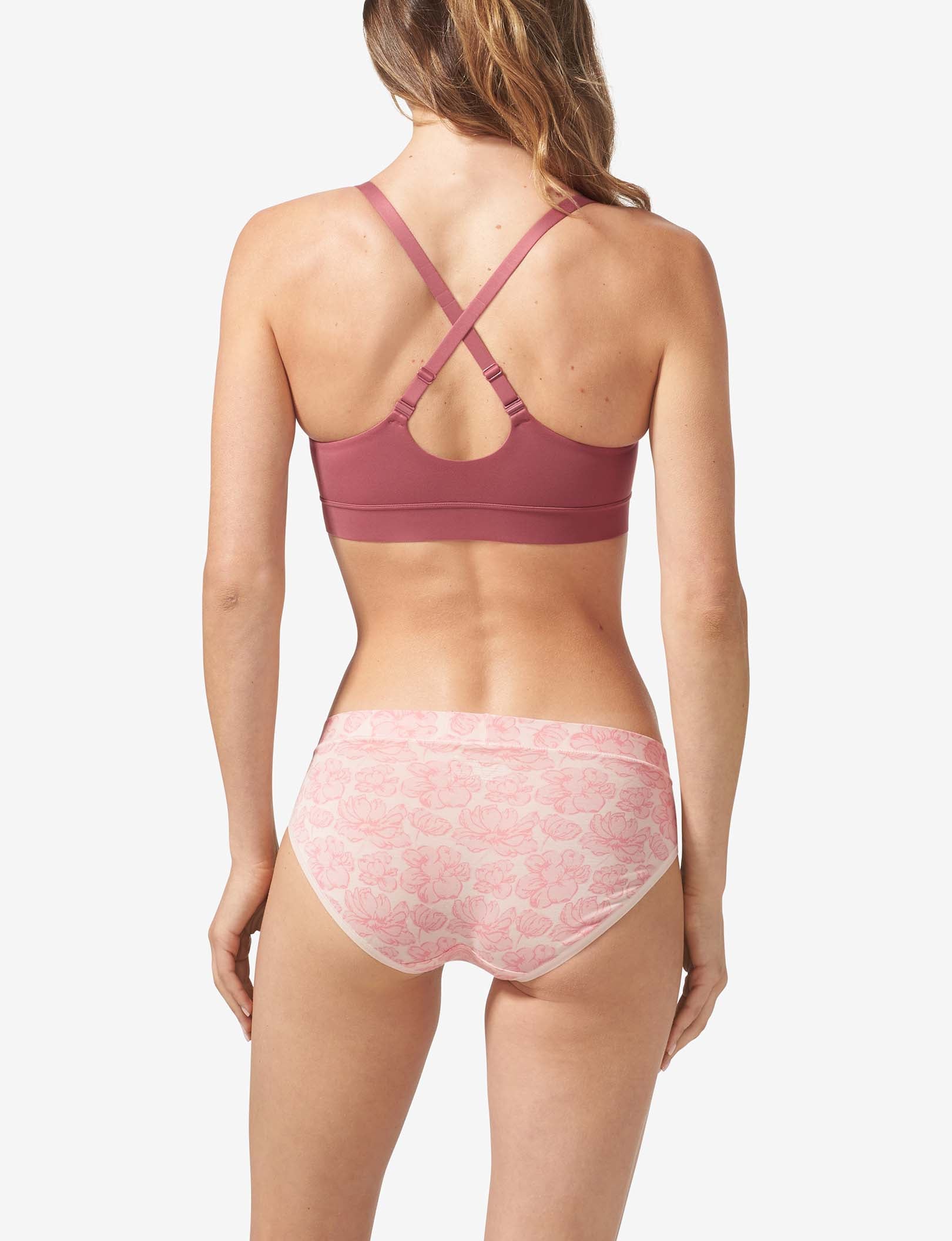 Second Skin Triangle Bralette::Deco Rose