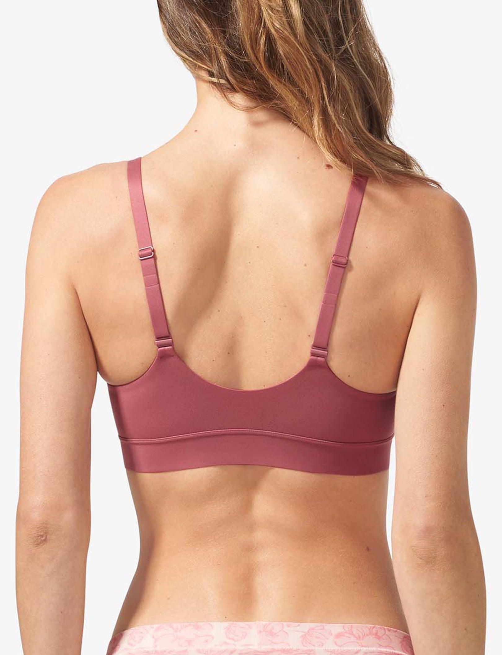 Second Skin Triangle Bralette::Deco Rose