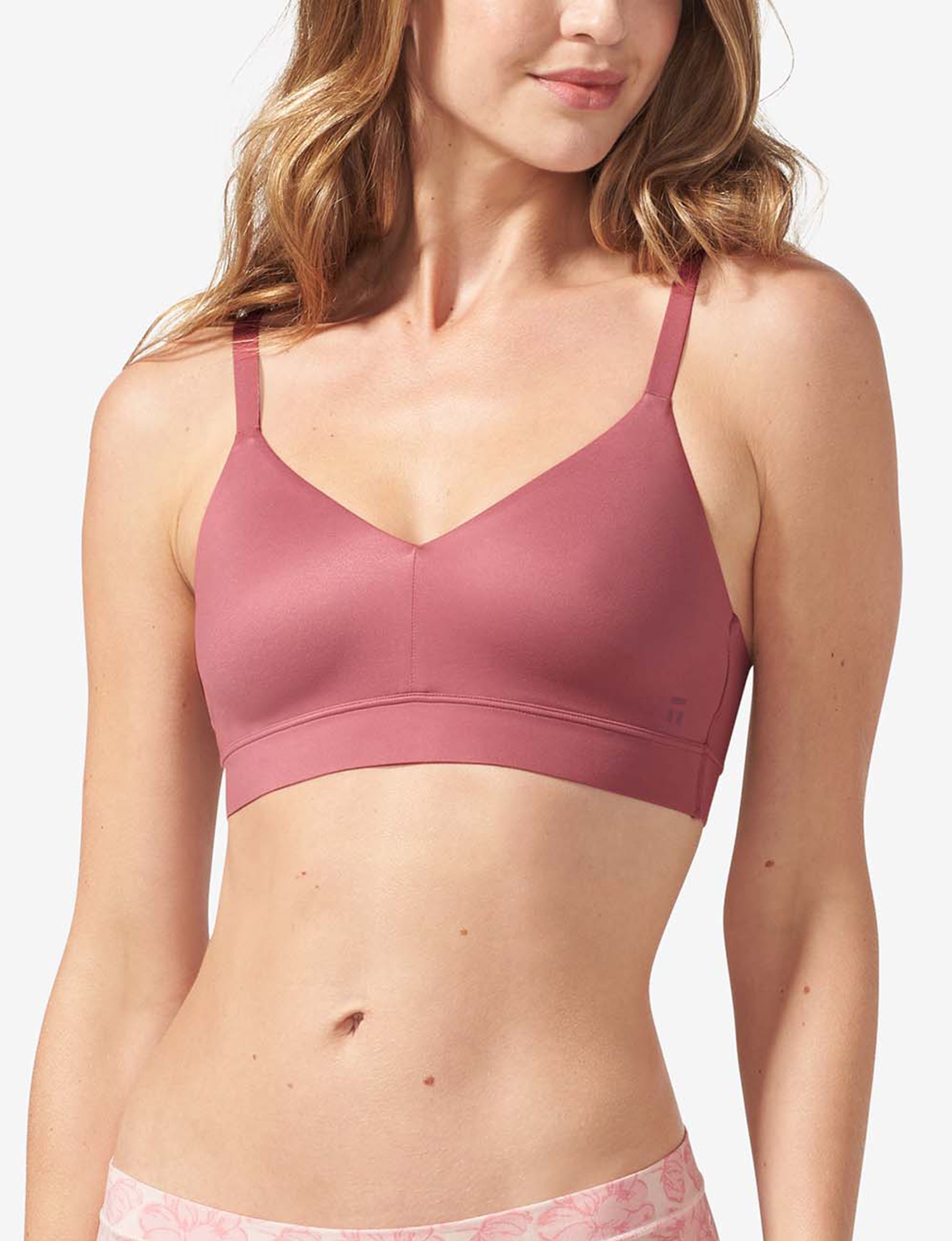 Second Skin Triangle Bralette::Deco Rose