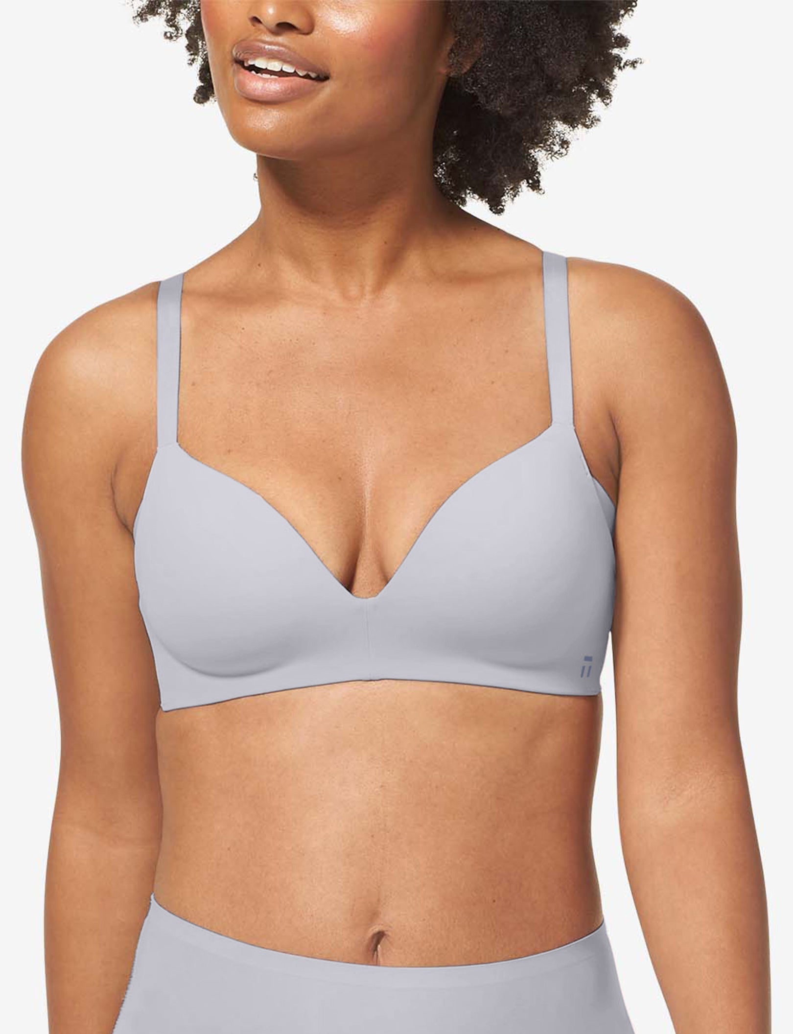 Comfort Smoothing Lightly Lined Wireless Bra::Gull Gray