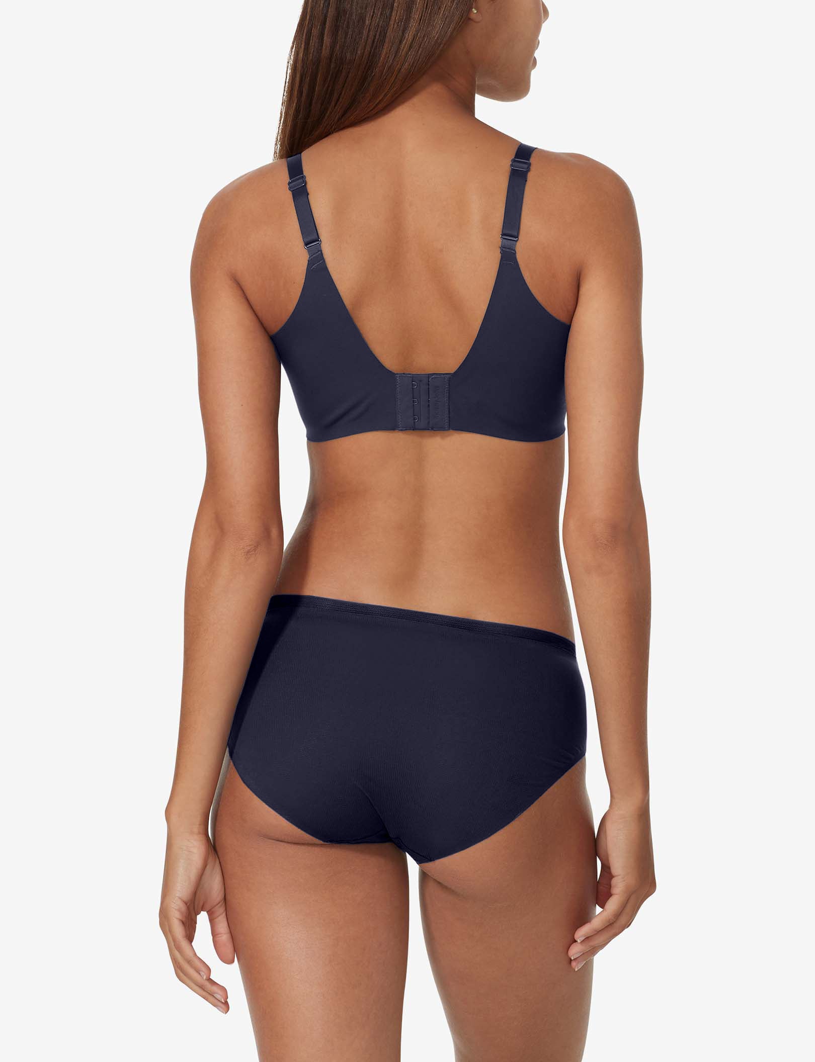Comfort Smoothing Lightly Lined Wireless Bra::Baritone Blue