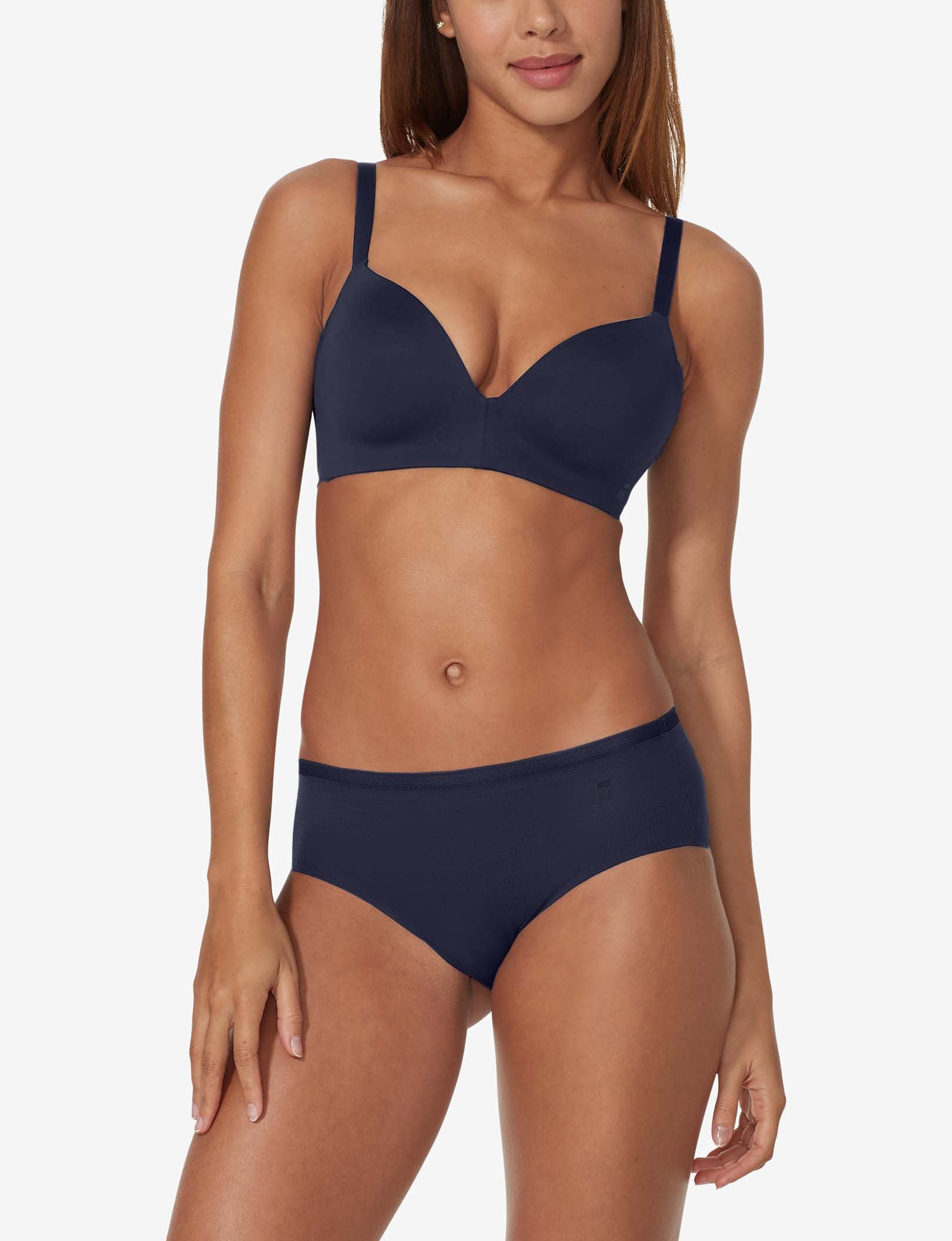 Comfort Smoothing Lightly Lined Wireless Bra::Baritone Blue
