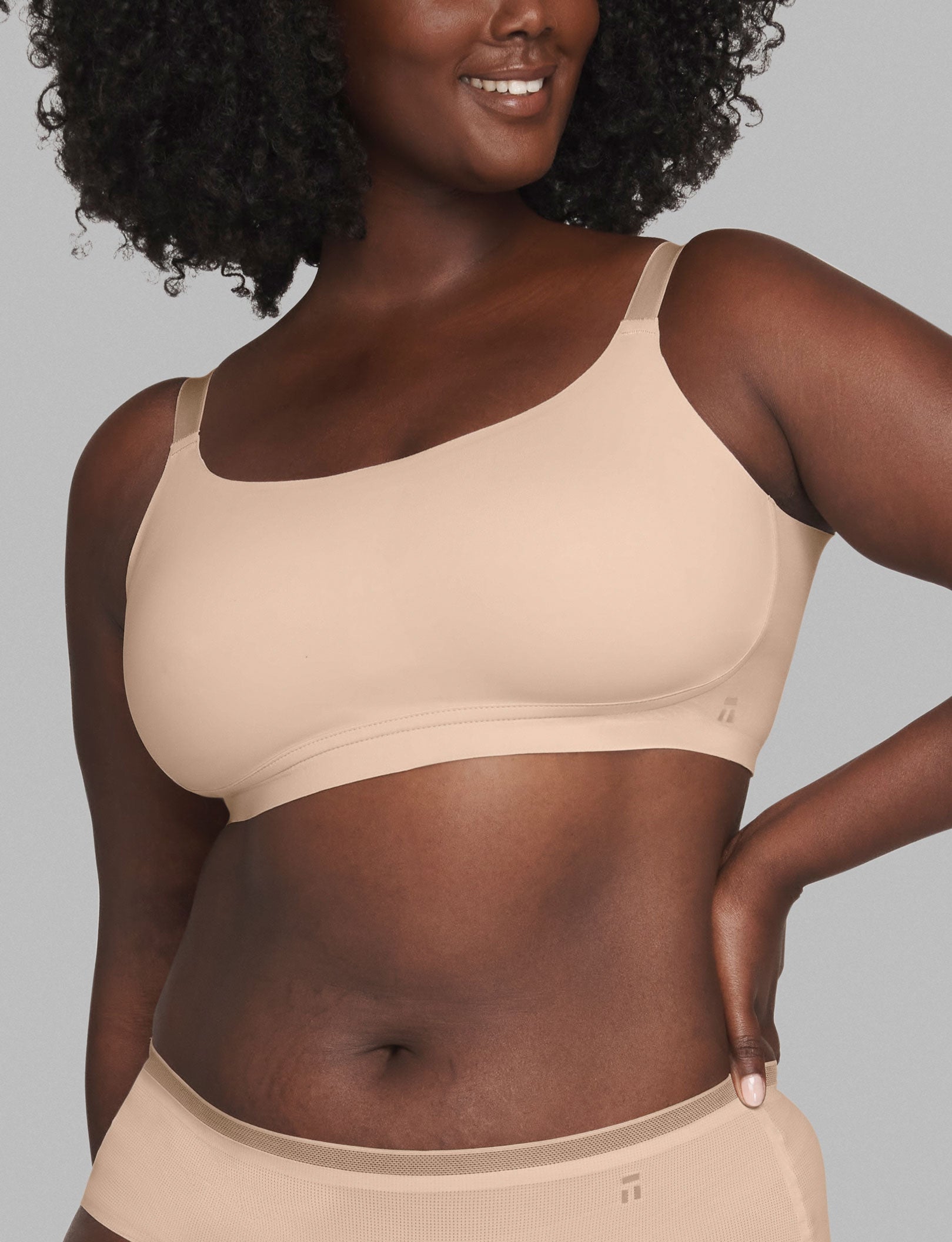 Women's Comfort Smoothing Scoop Bralette::Rugby Tan