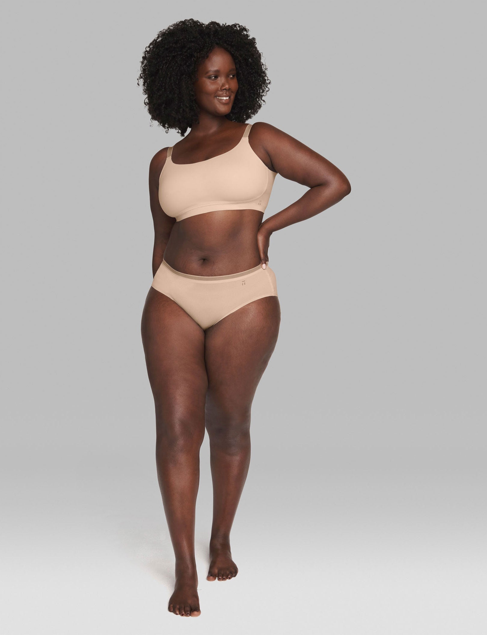 Women's Comfort Smoothing Scoop Bralette::Rugby Tan