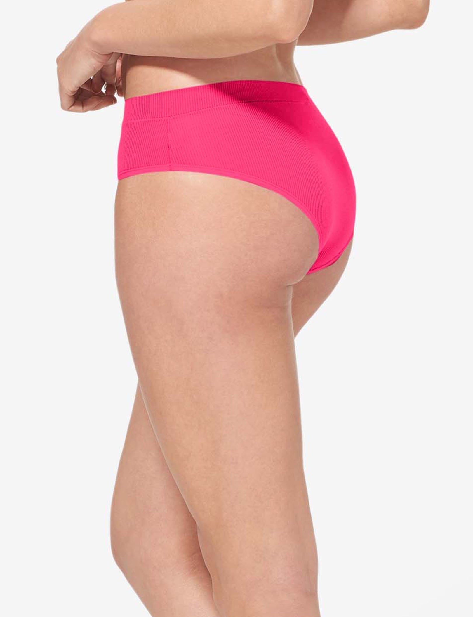 Women's Second Skin Cheeky, Micro Rib::Beetroot Purple Micro Rib