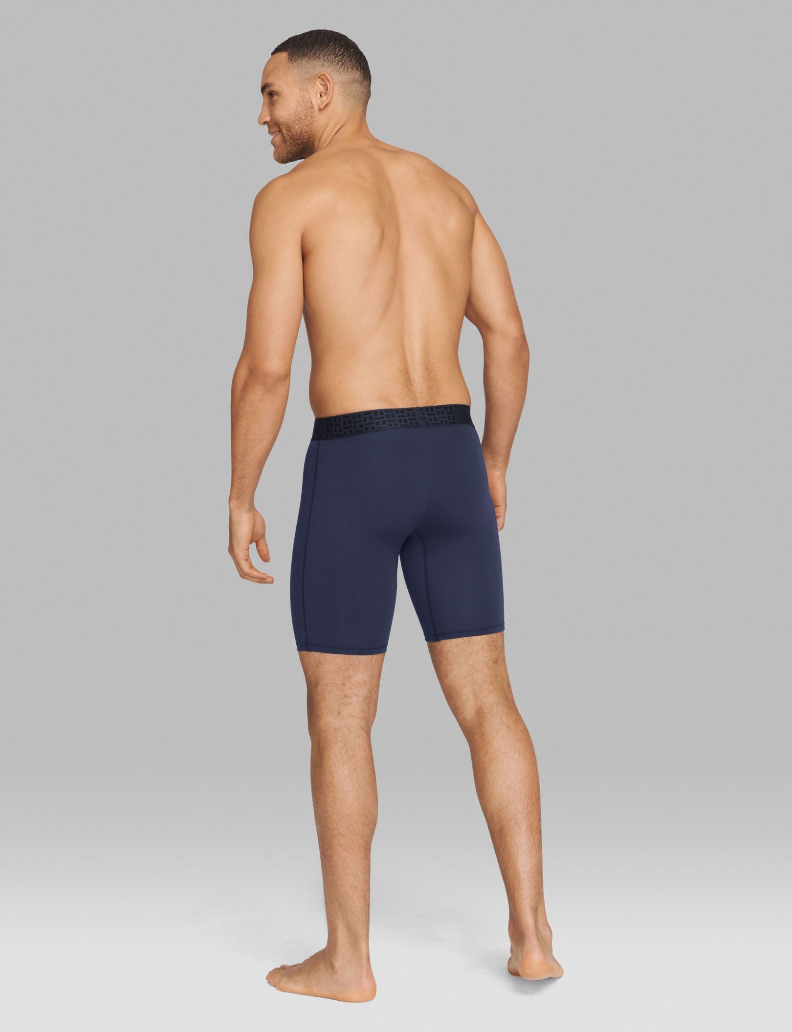 Premium Boxer Brief 8" (3-Pack)::Black/Navy Blazer