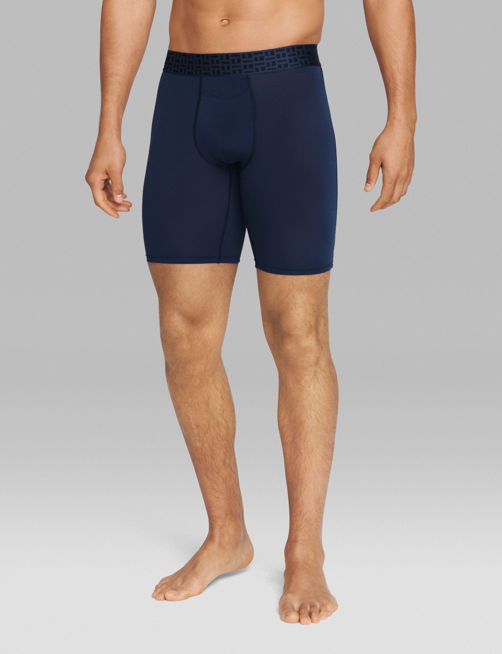 Premium Boxer Brief 8" (3-Pack)::Black/Navy Blazer