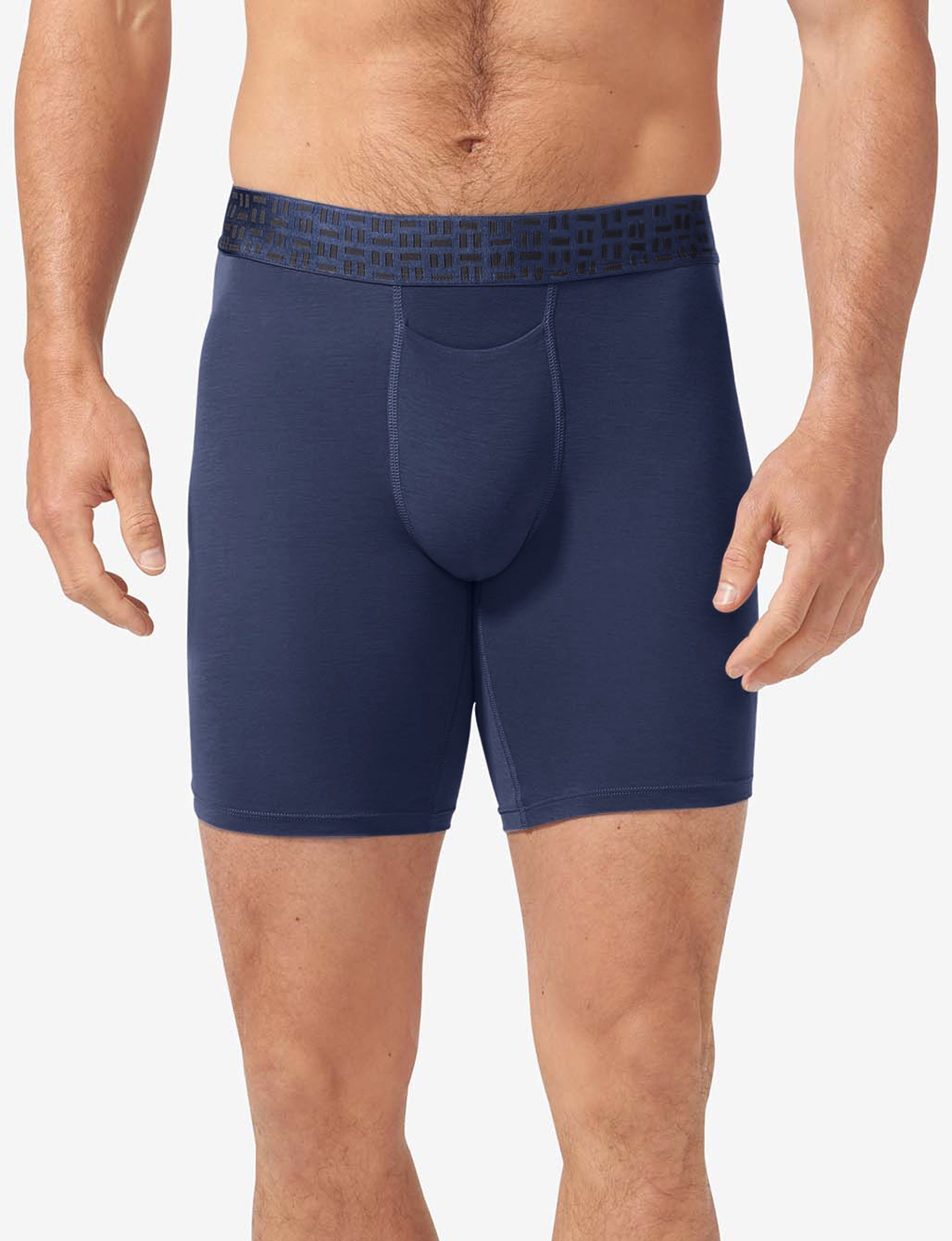Premium Boxer Brief 8" (3-Pack)::Black/Navy Blazer