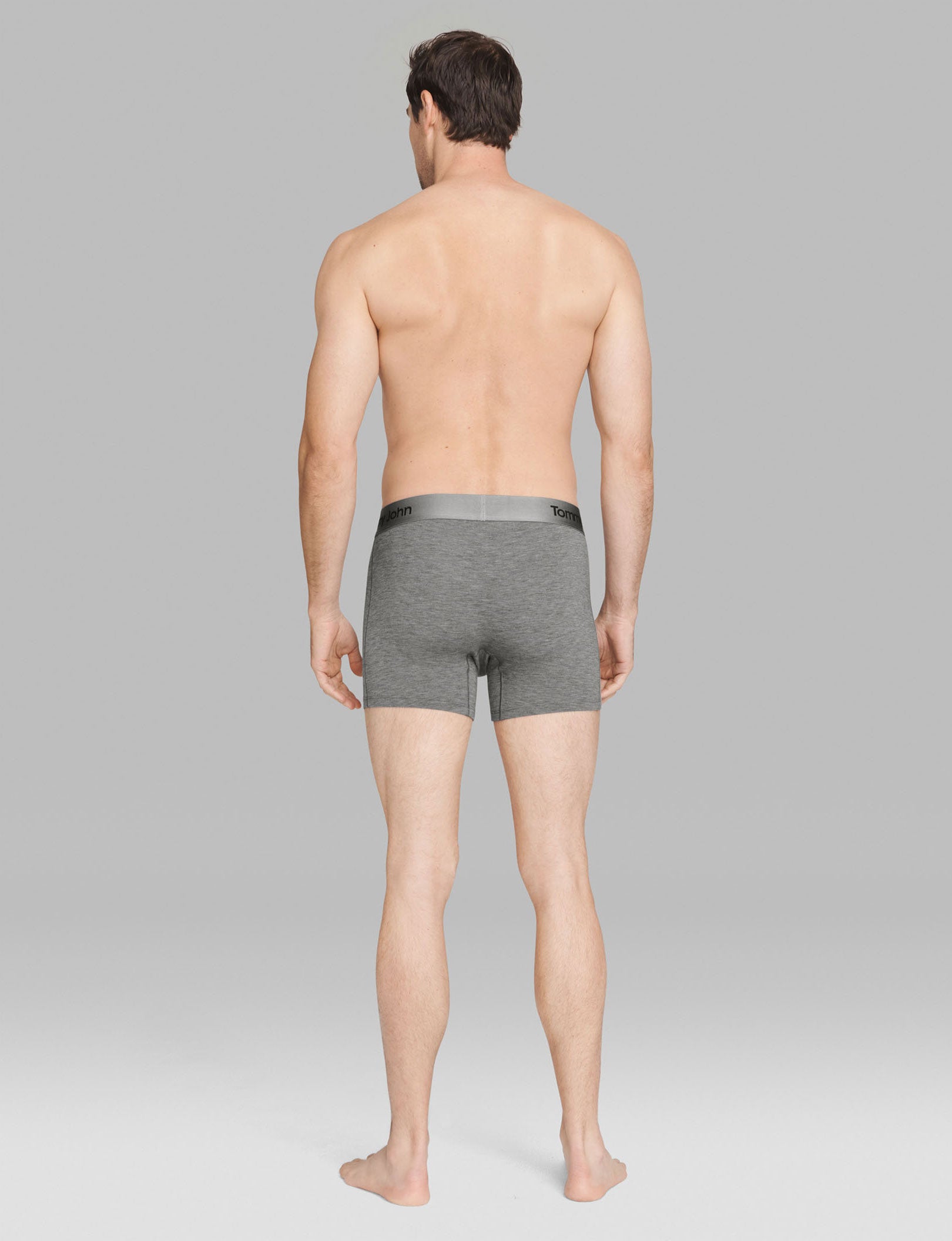 Second Skin Trunk 4"::Medium Heather Grey