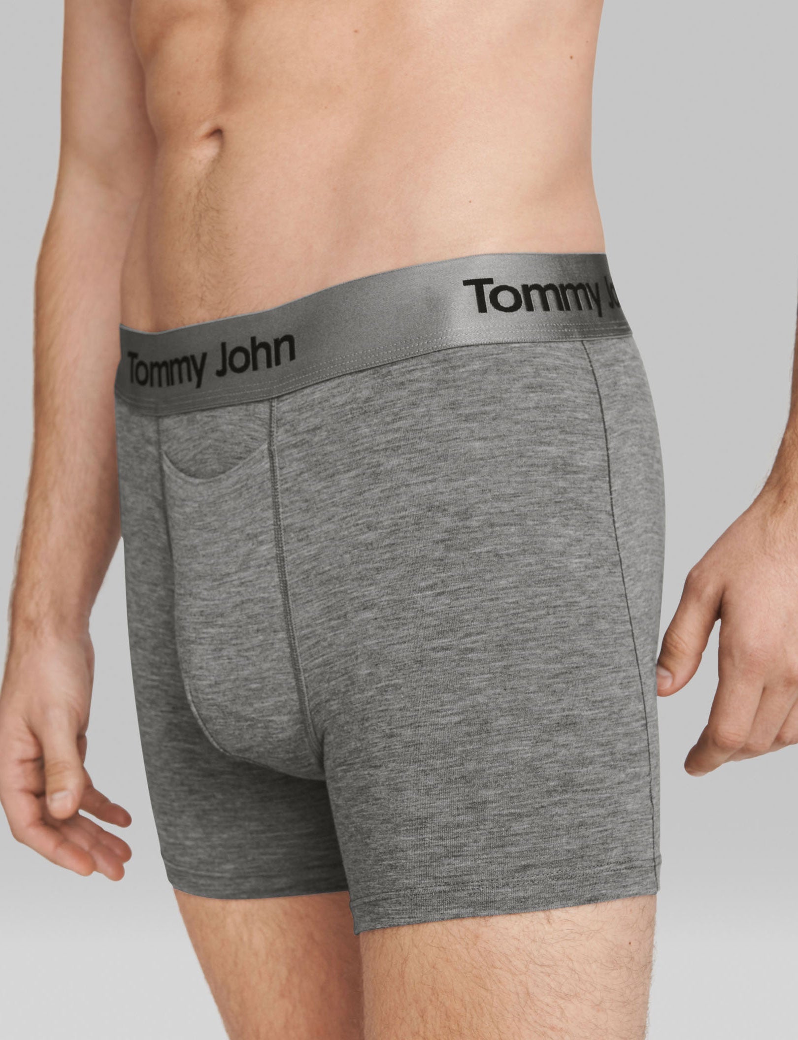 Second Skin Trunk 4"::Medium Heather Grey