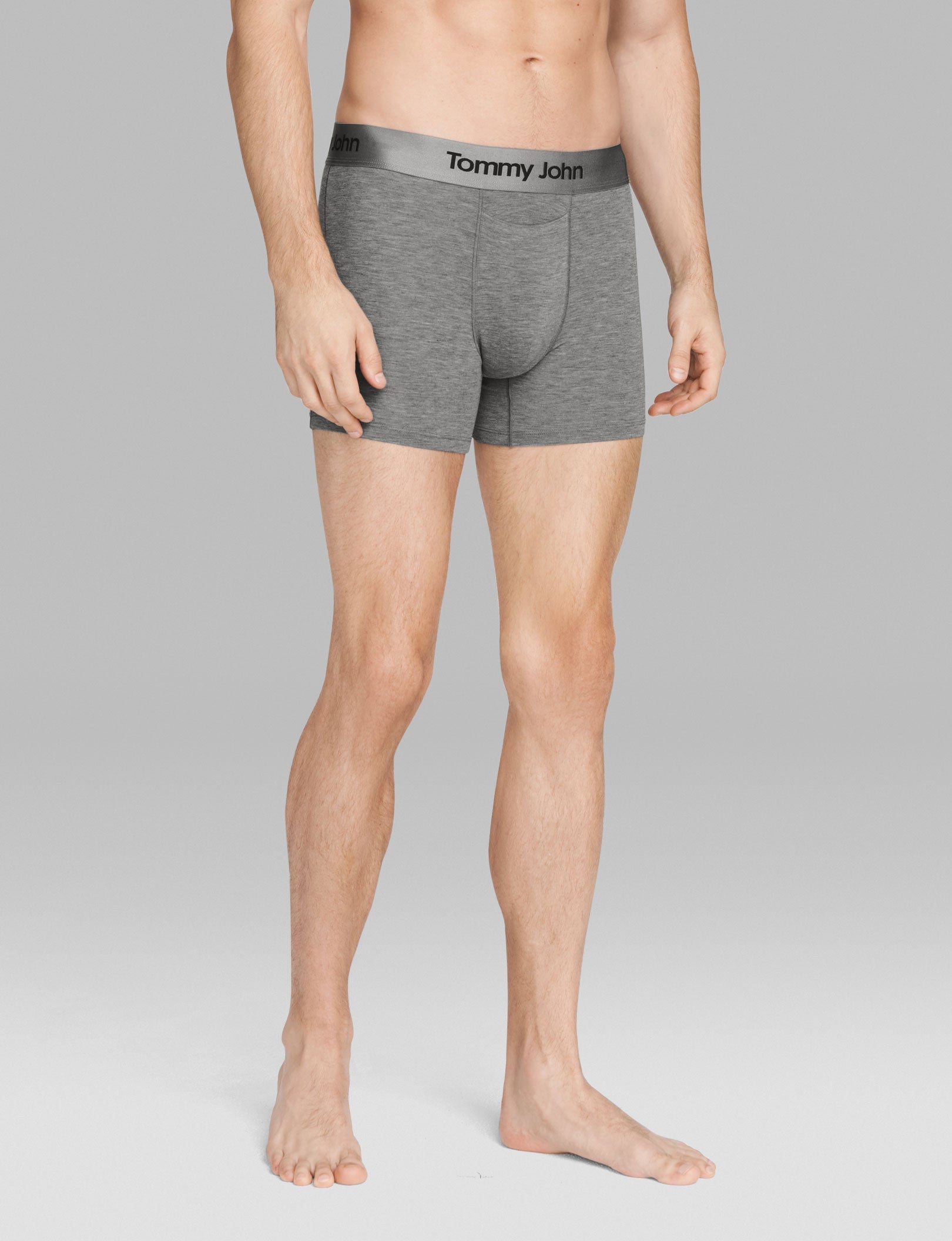 Second Skin Trunk 4"::Medium Heather Grey