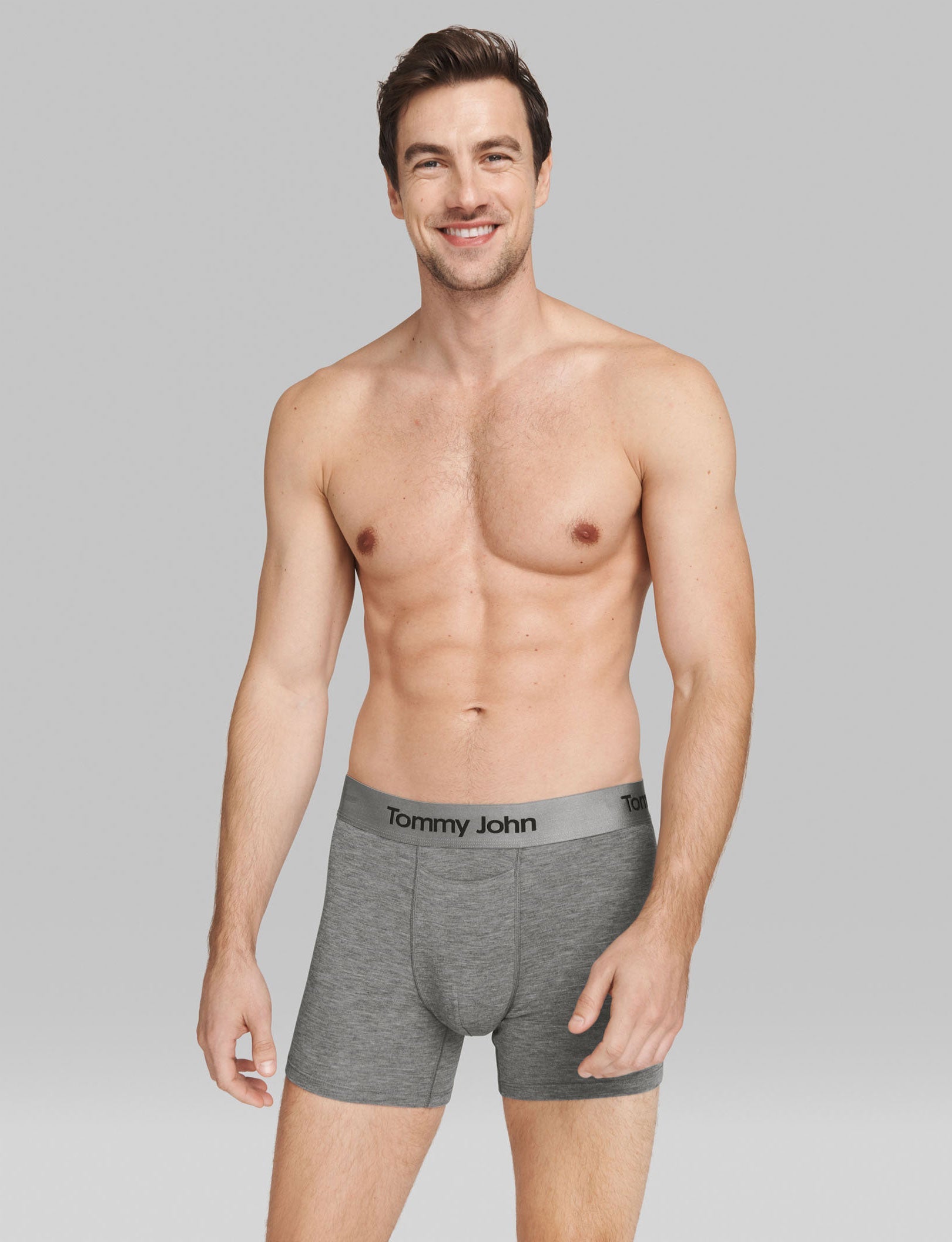 Second Skin Trunk 4"::Medium Heather Grey