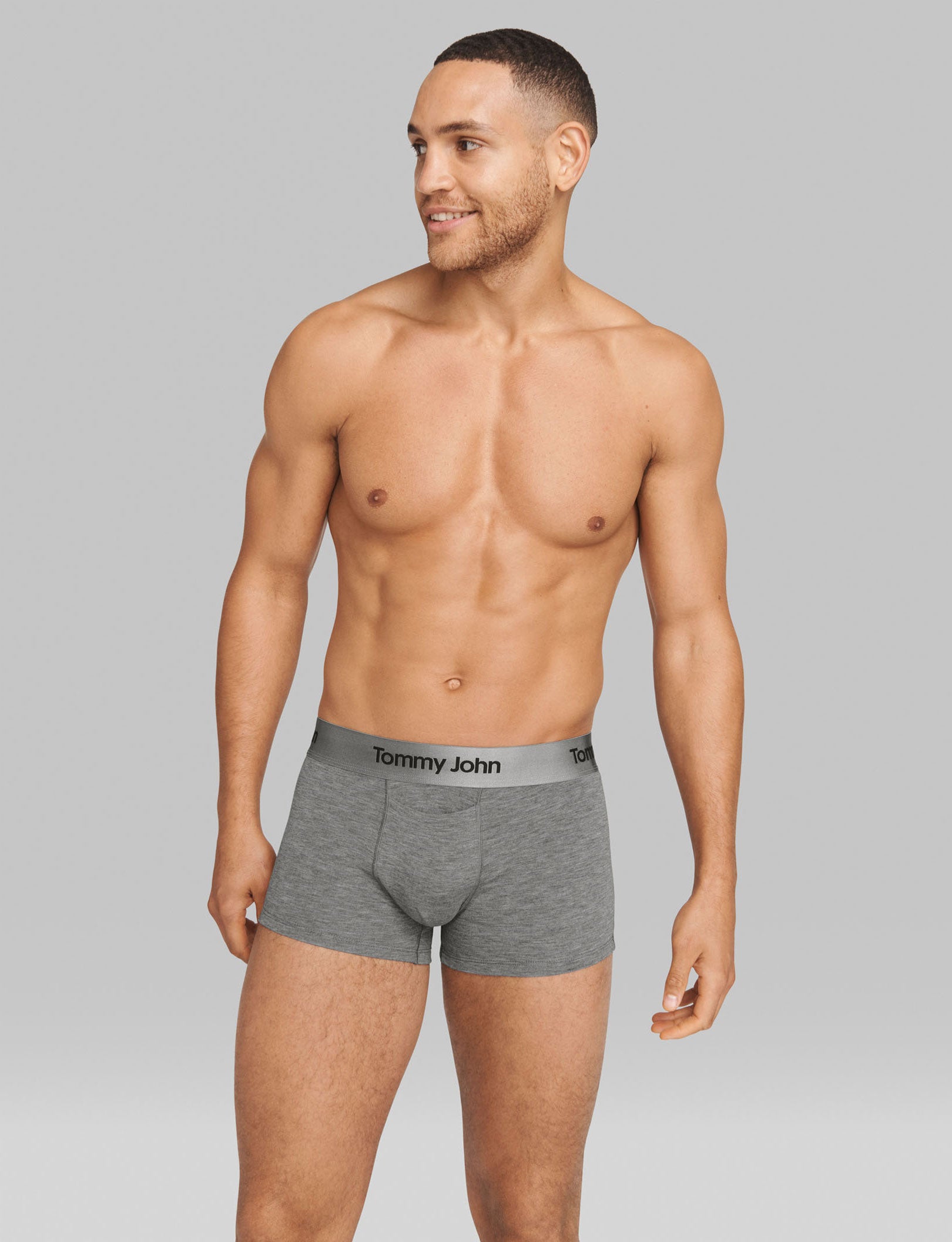 Second Skin Square Cut 2"::Medium Heather Grey
