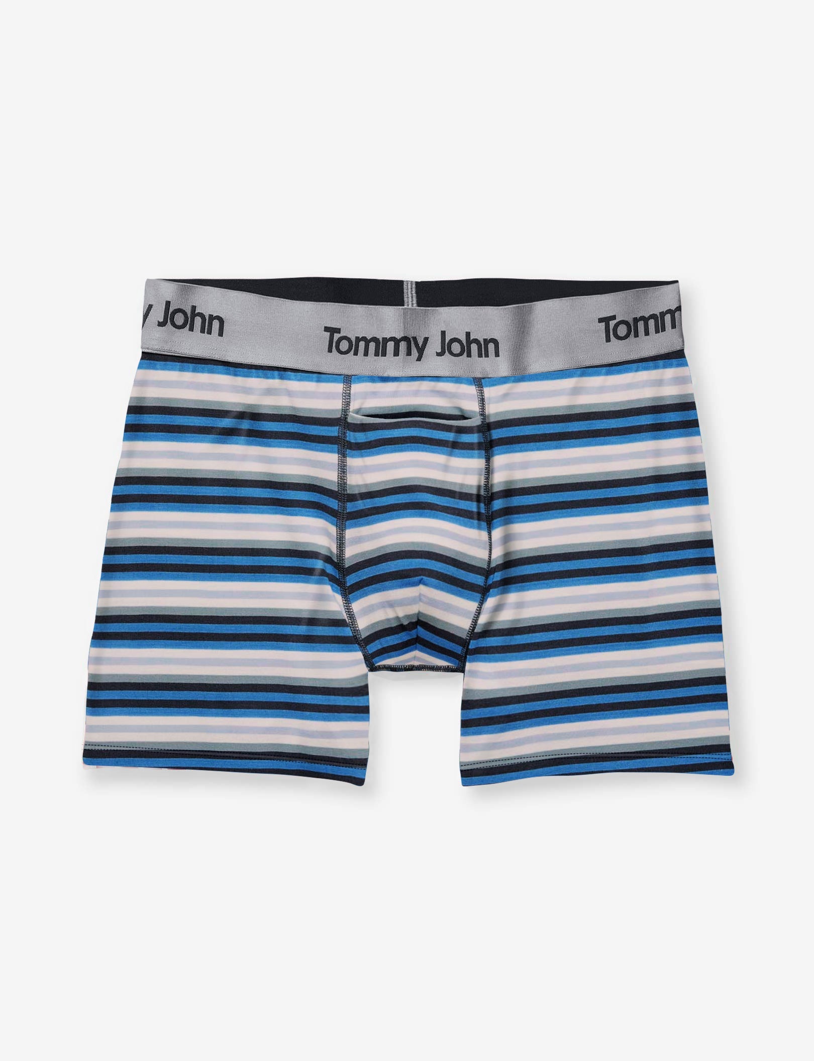 Second Skin Trunk 4"::Azure Blue Globe Stripe