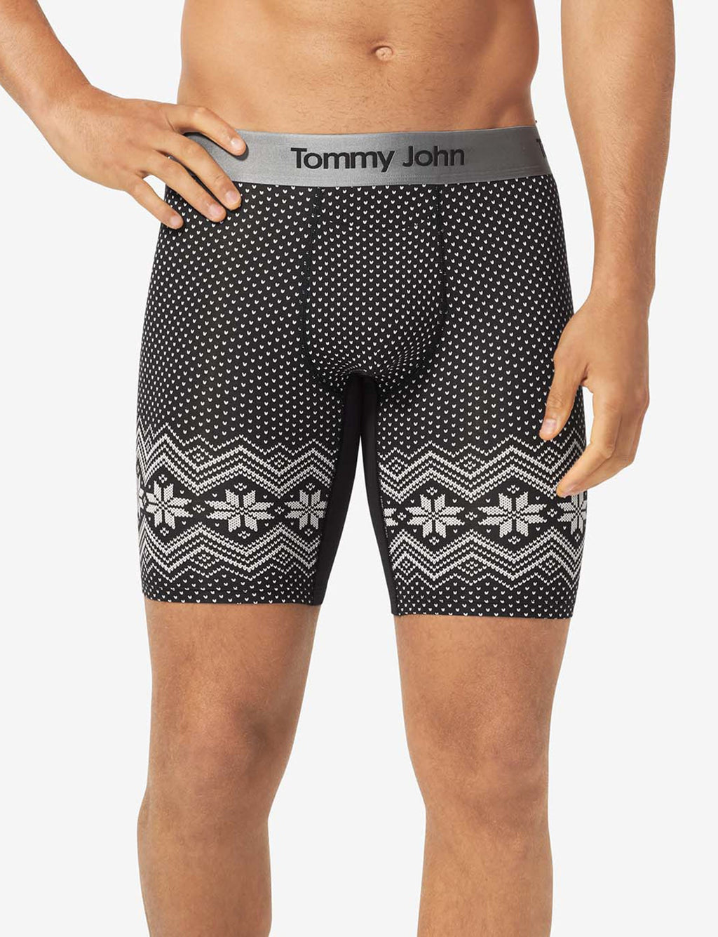 Second Skin Boxer Brief 8"::Black Vintage Sweater