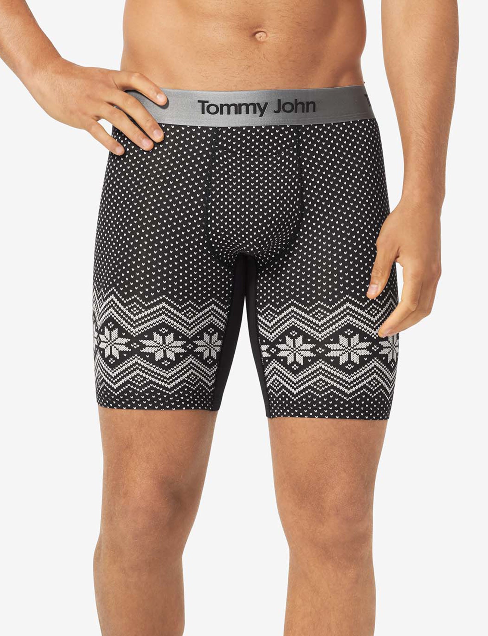 Second Skin Boxer Brief 8"::Black Vintage Sweater