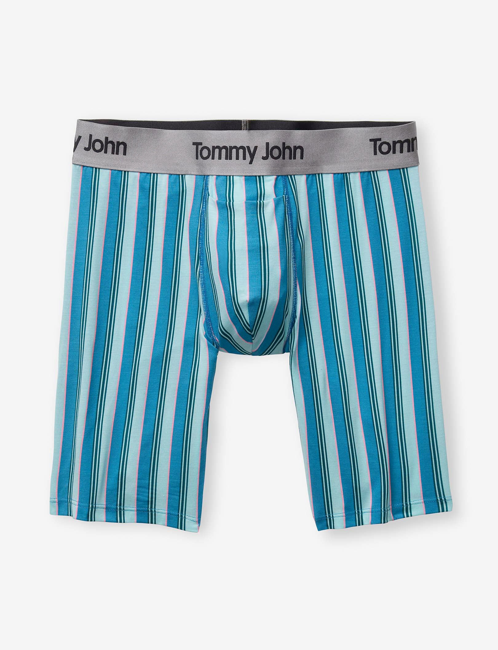 Second Skin Boxer Brief 8"::Island Goodnight Stripe