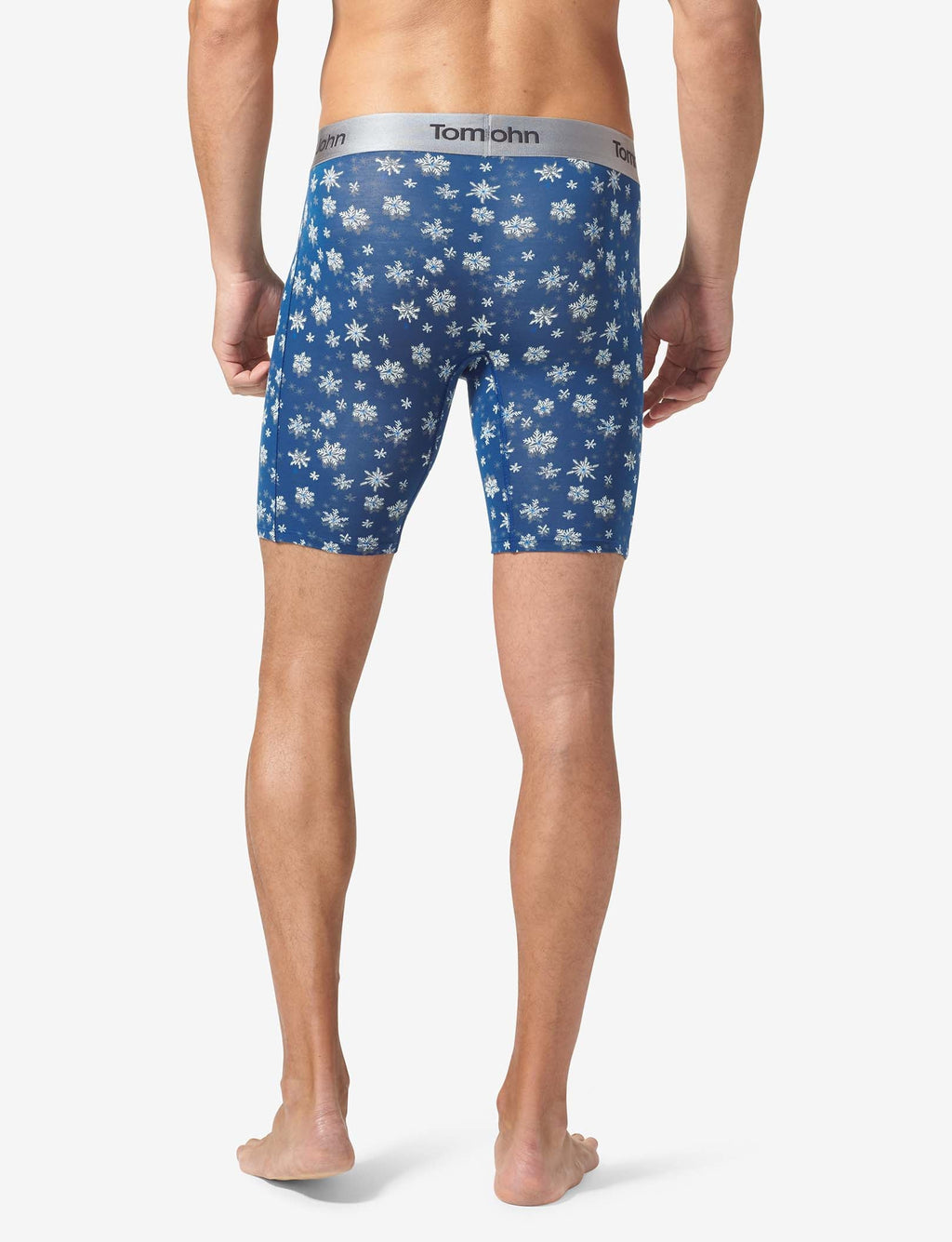 Second Skin Boxer Brief 8"::Estate Blue Snowfall