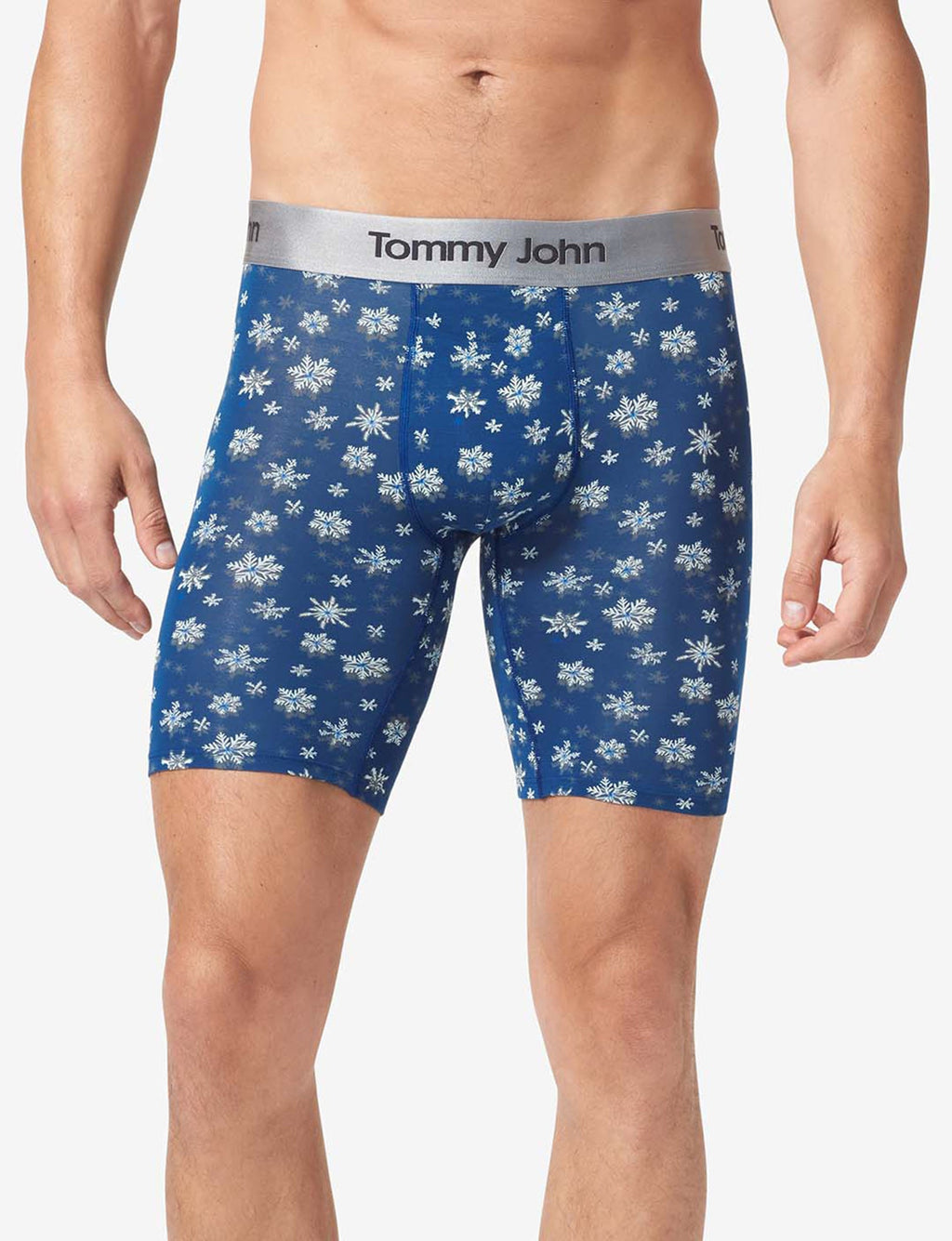 Second Skin Boxer Brief 8"::Estate Blue Snowfall