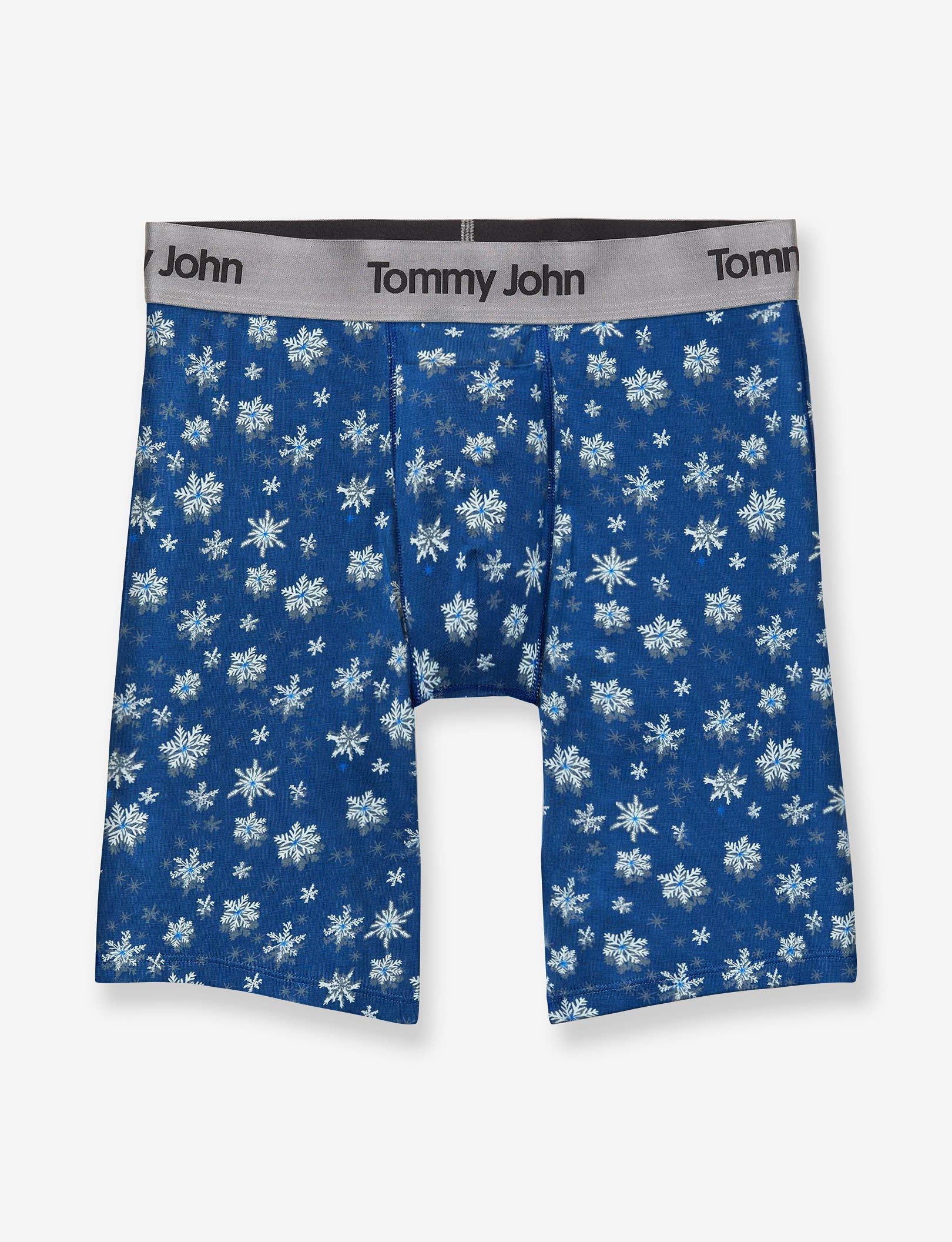 Second Skin Boxer Brief 8"::Estate Blue Snowfall