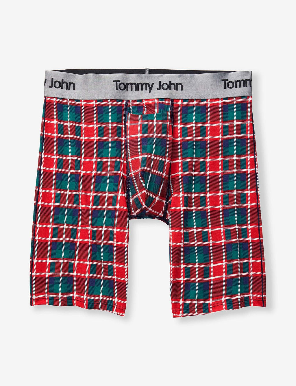 Second Skin Boxer Brief 8"::Haute Red Plaid