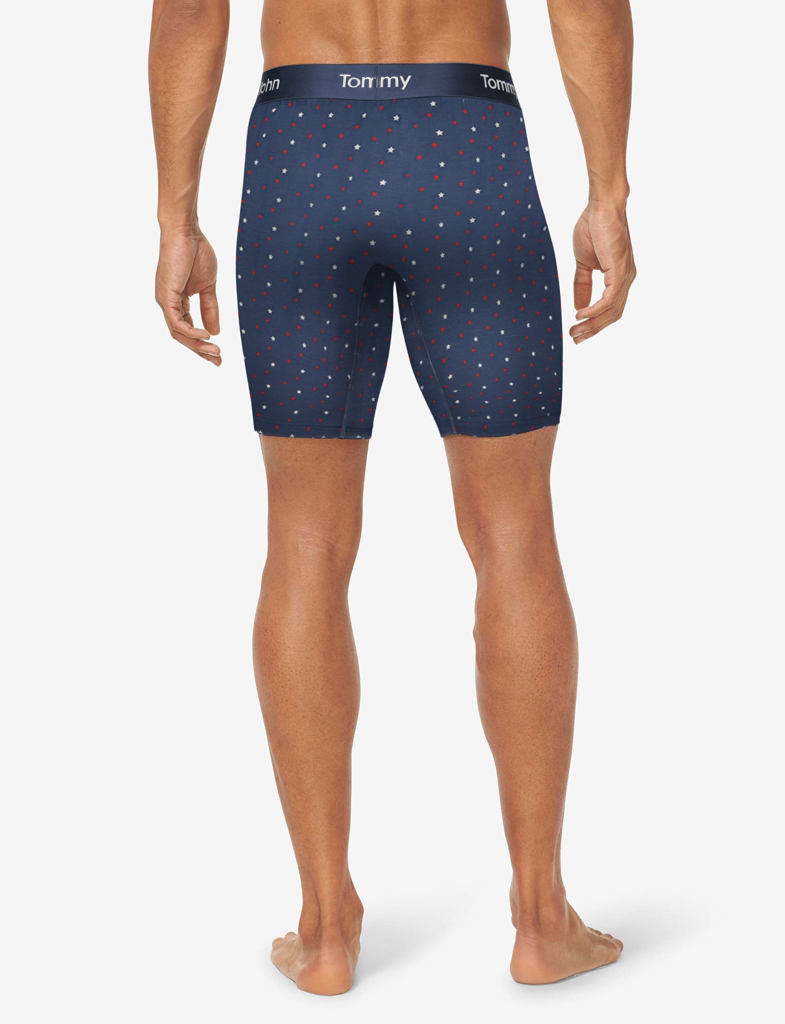 Second Skin Boxer Brief 8"::Dress Blues Super Star