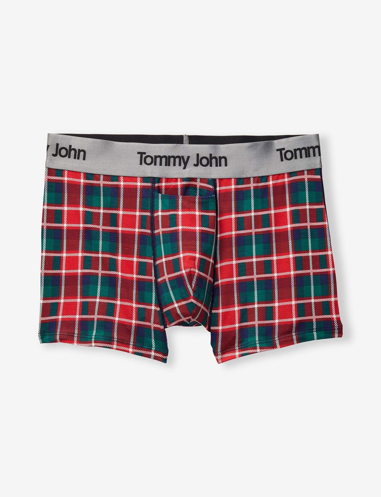 Second Skin Square Cut 2"::Haute Red Plaid