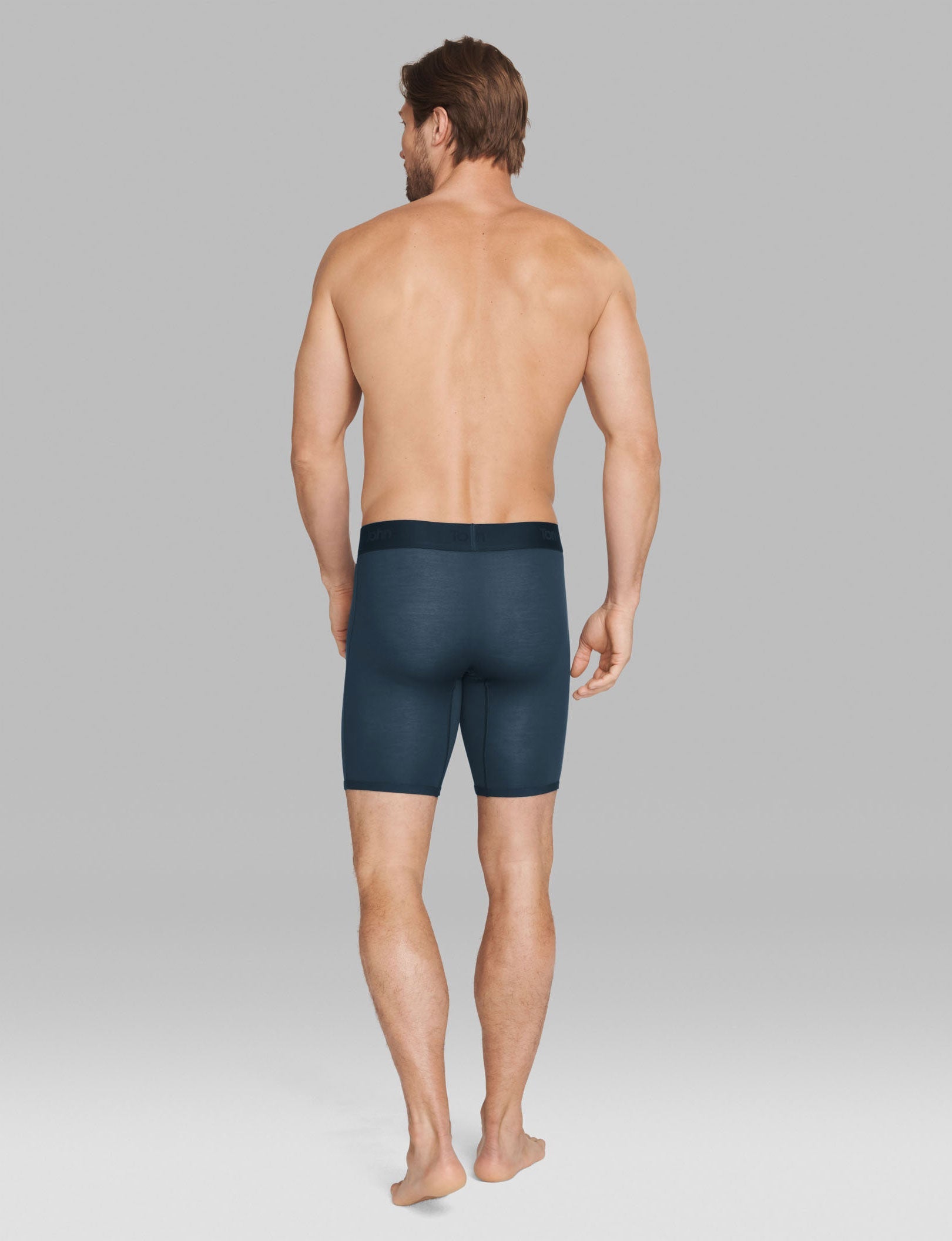 Second Skin Boxer Brief 8" (6 Pack)::Dress Blues/Turbulence Grey/Black