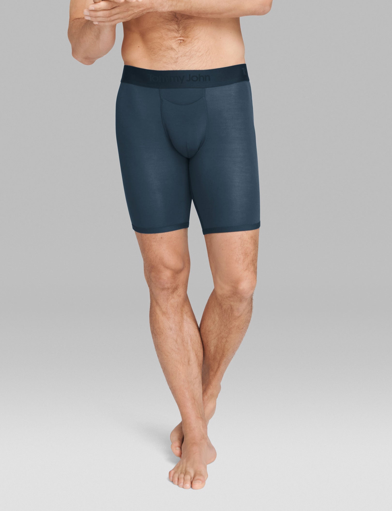 Second Skin Boxer Brief 8"::Dress Blues