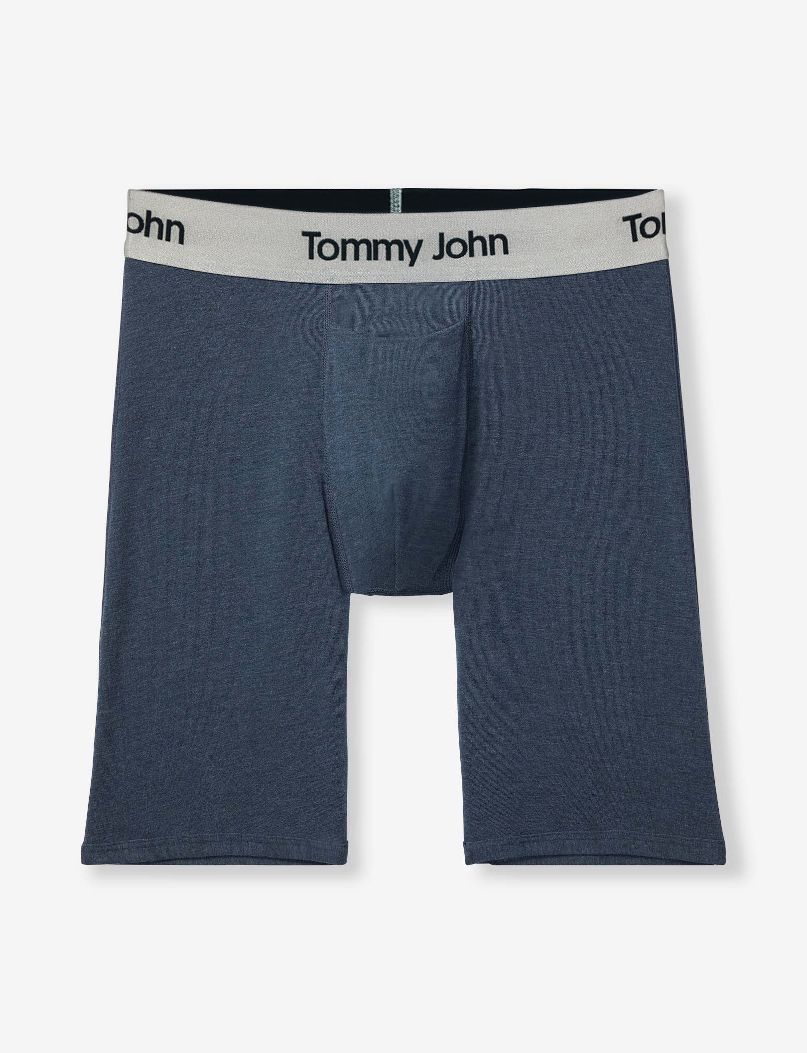 Second Skin Boxer Brief 8"::Dress Blues Heather