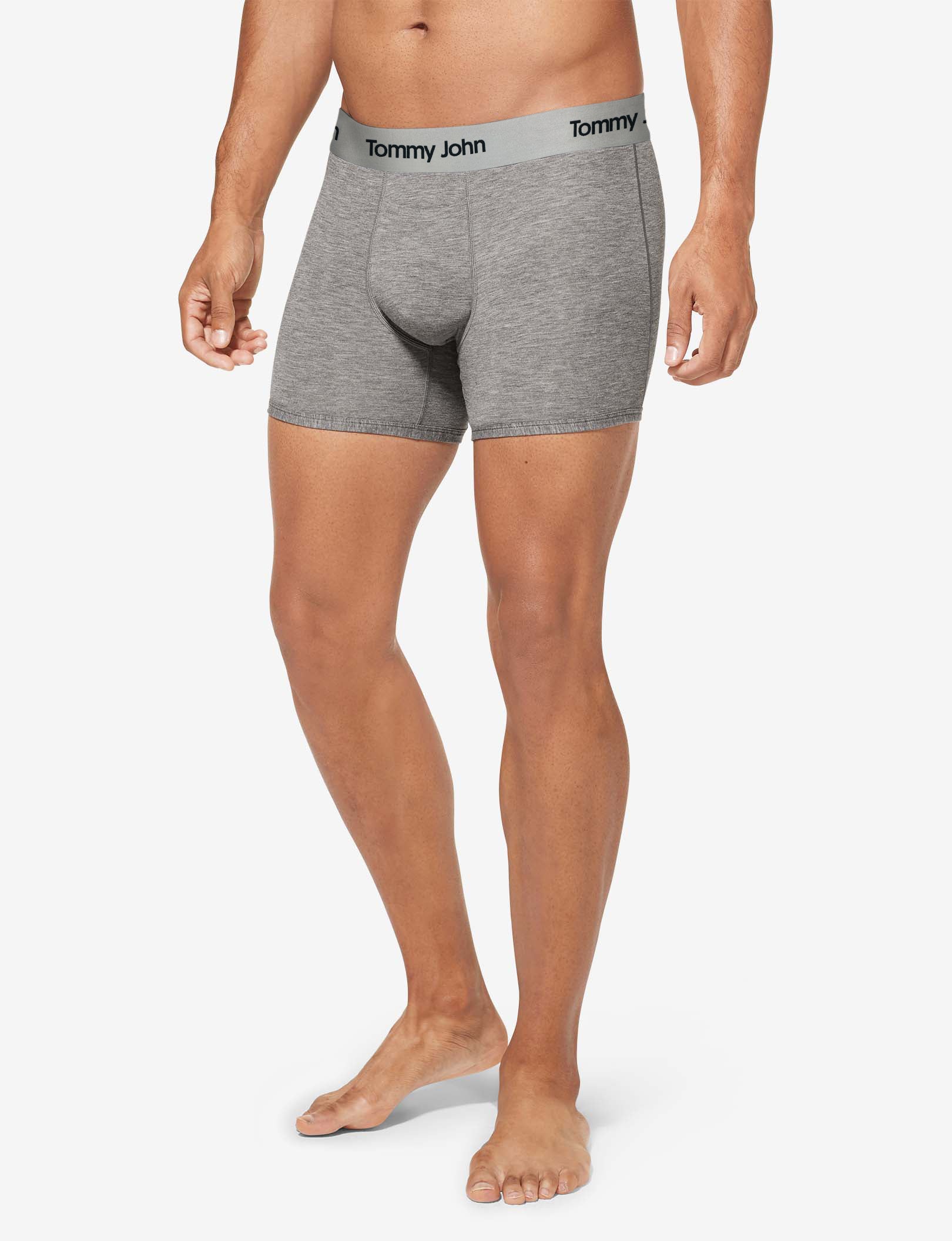 Second Skin Trunk 4"::Medium Heather Grey