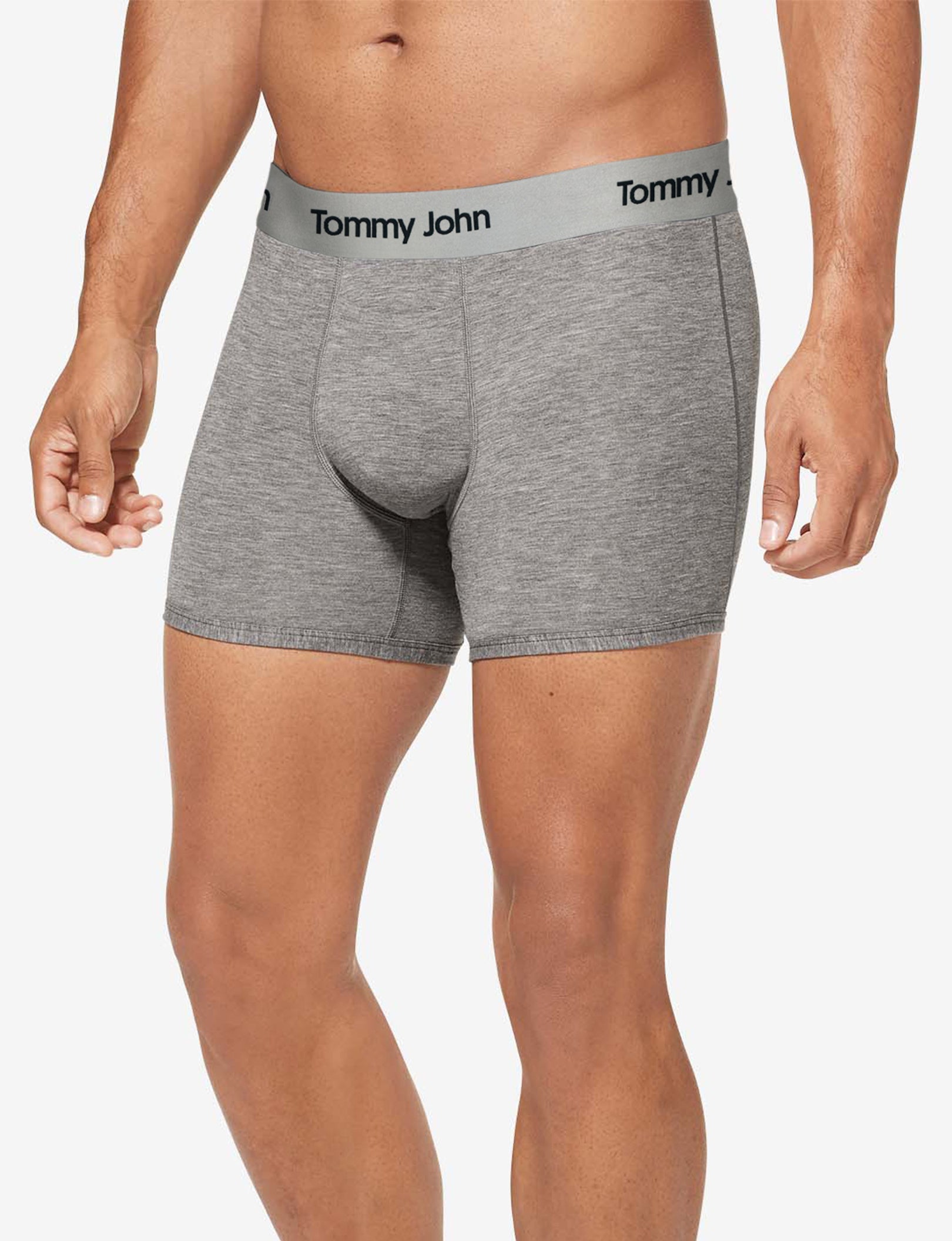 Second Skin Trunk 4"::Medium Heather Grey
