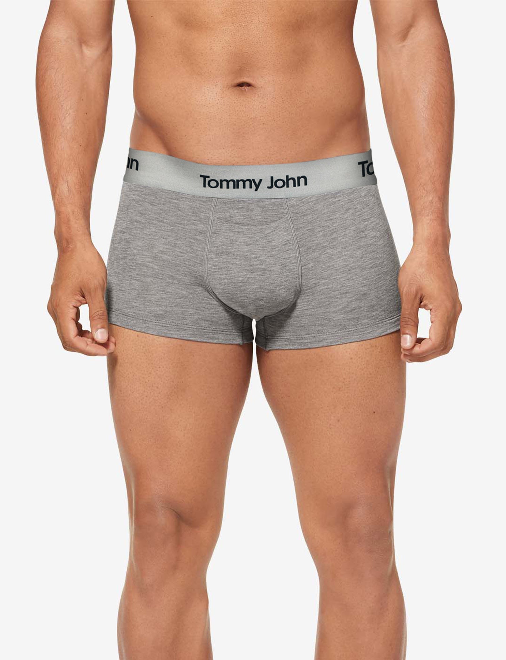 Second Skin Square Cut, Titanium Waistband::Medium Heather Grey