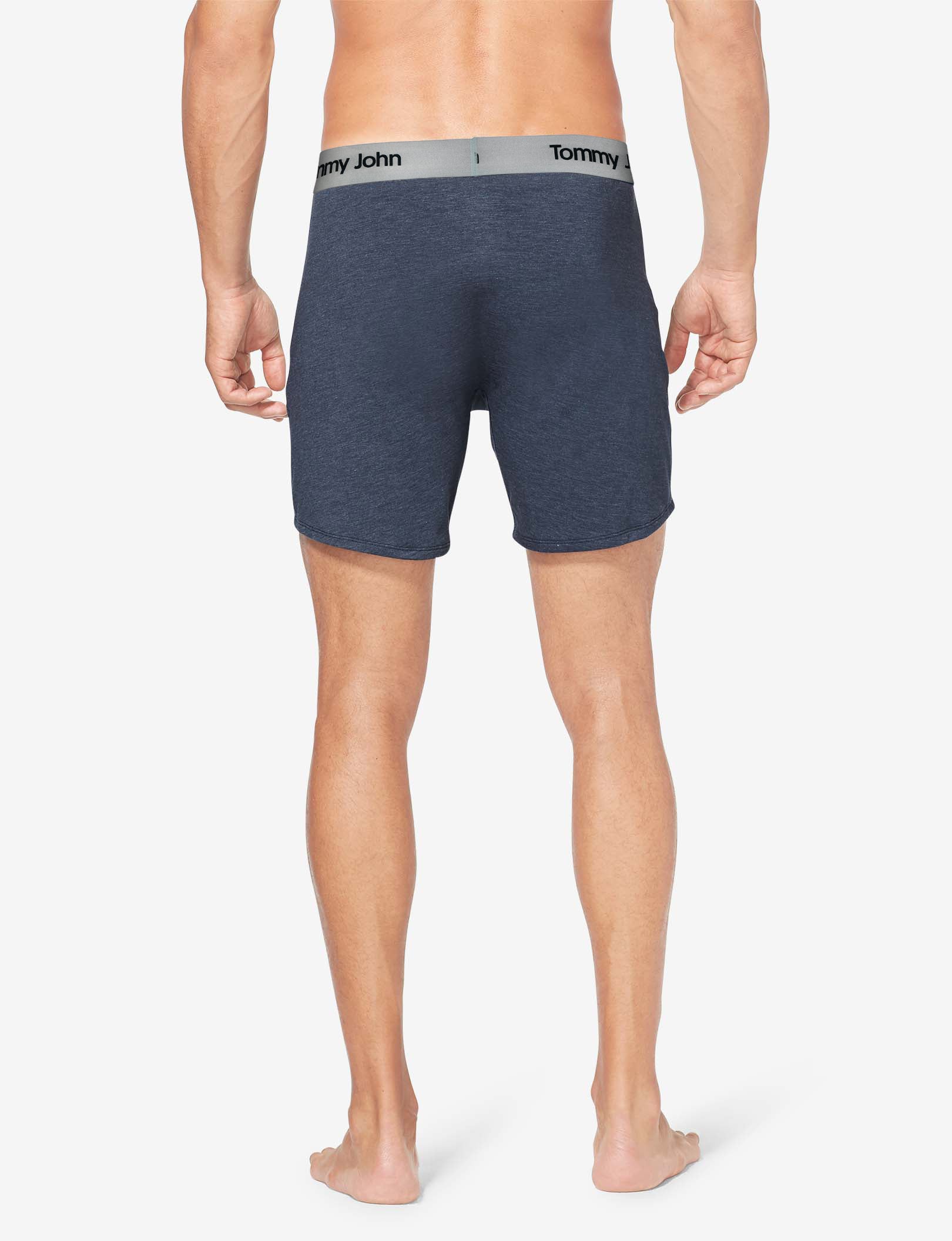 Second Skin Relaxed Fit Boxer 6"::Dress Blues Heather