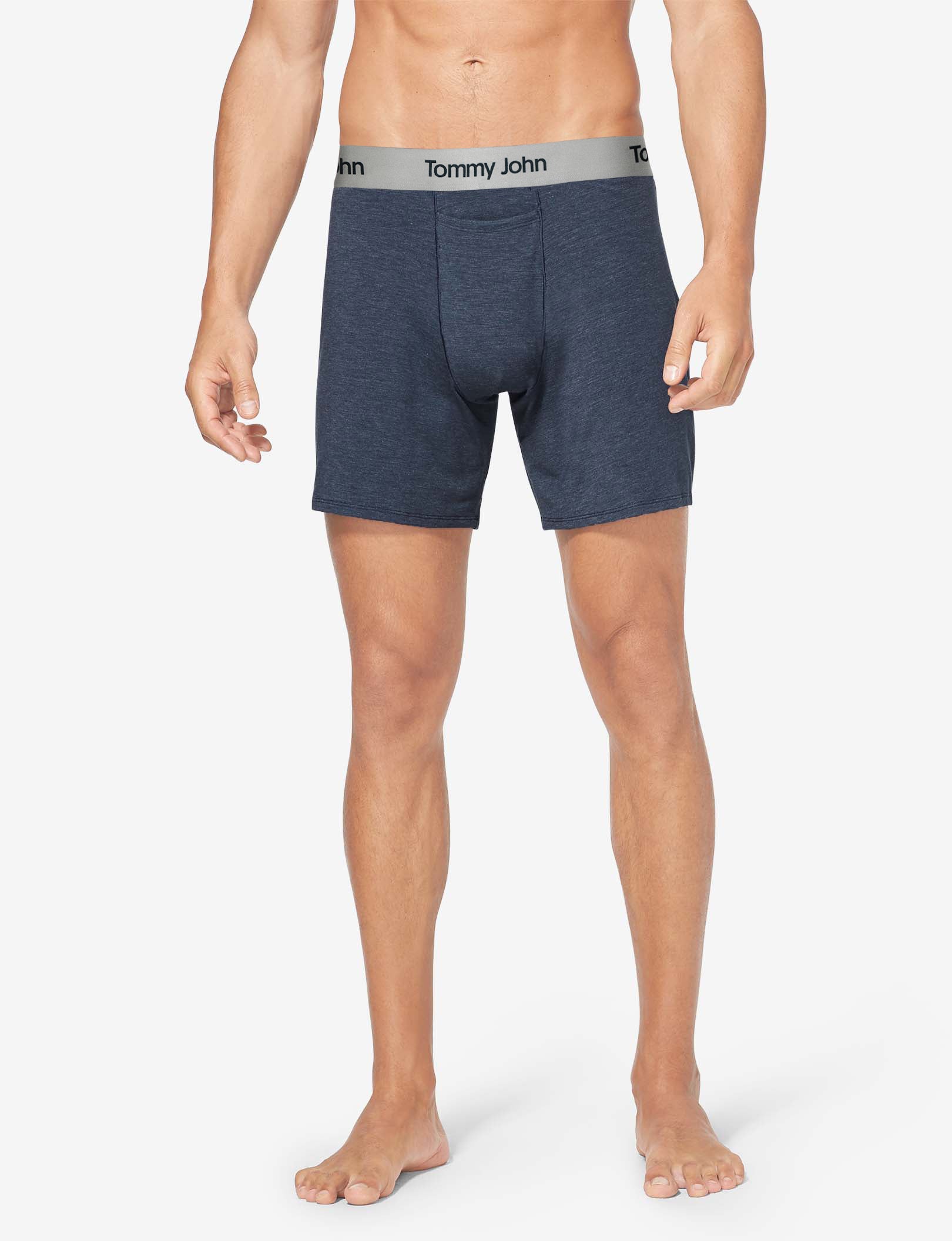 Second Skin Relaxed Fit Boxer 6"::Dress Blues Heather